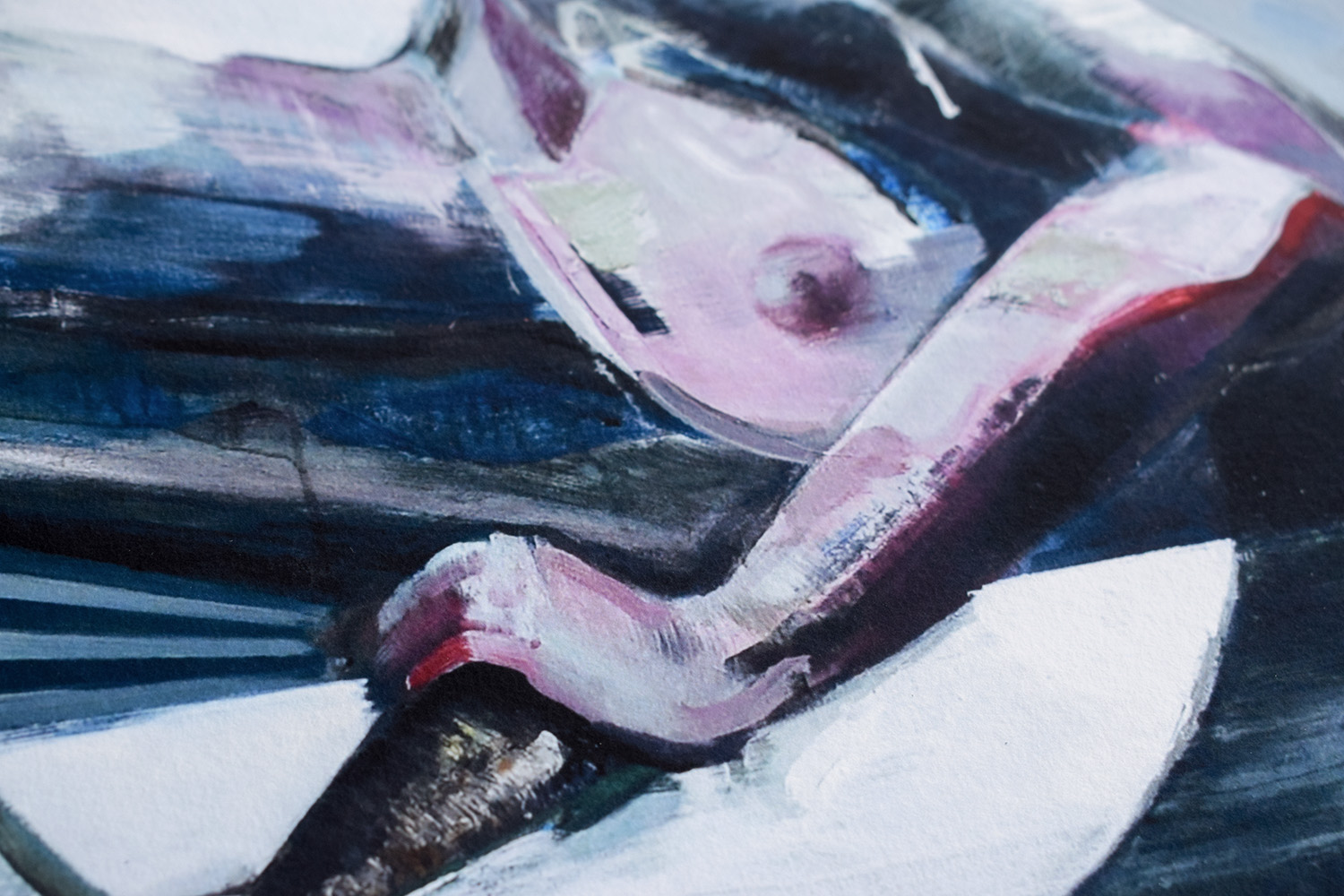 The supper -  limited edition fine art print by marck fink horse woman graphics ocean sea 
