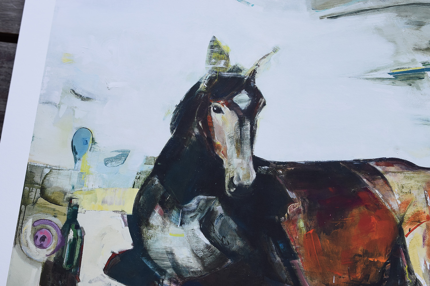limited edition fine art print by marck fink horse woman graphics ocean sea 