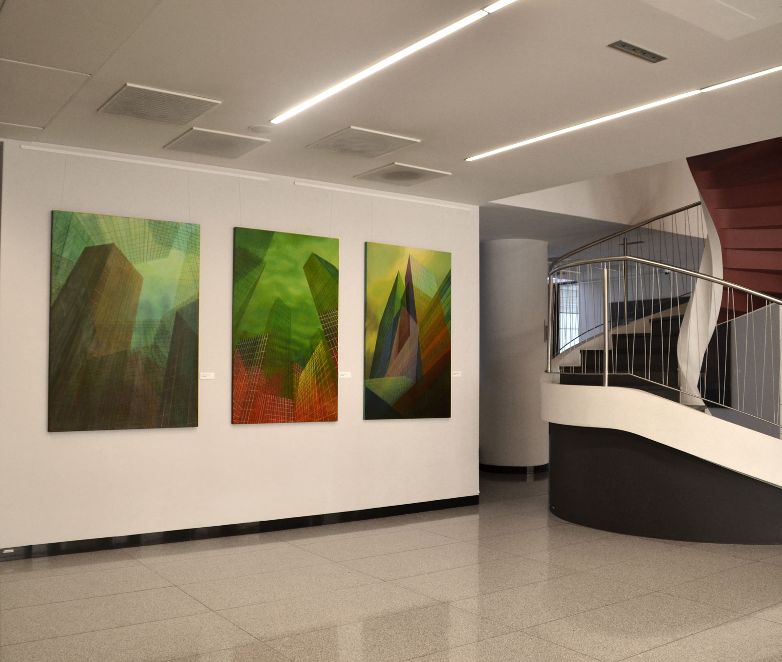 Agglomeration II | Paintings | Noemi Staniszewska | Beauton Art Gallery paintings, aesthetic, colorful, figurative, graphical, architecture, patterns, sky, technology, green, red, flax-canvas, oil, architectural, beautiful, buildings, cities, contemporary-art, cubism, detailed, interior, interior-design, modern, modern-art, Buy original high quality art. Paintings, drawings, limited edition prints & posters by talented artists.