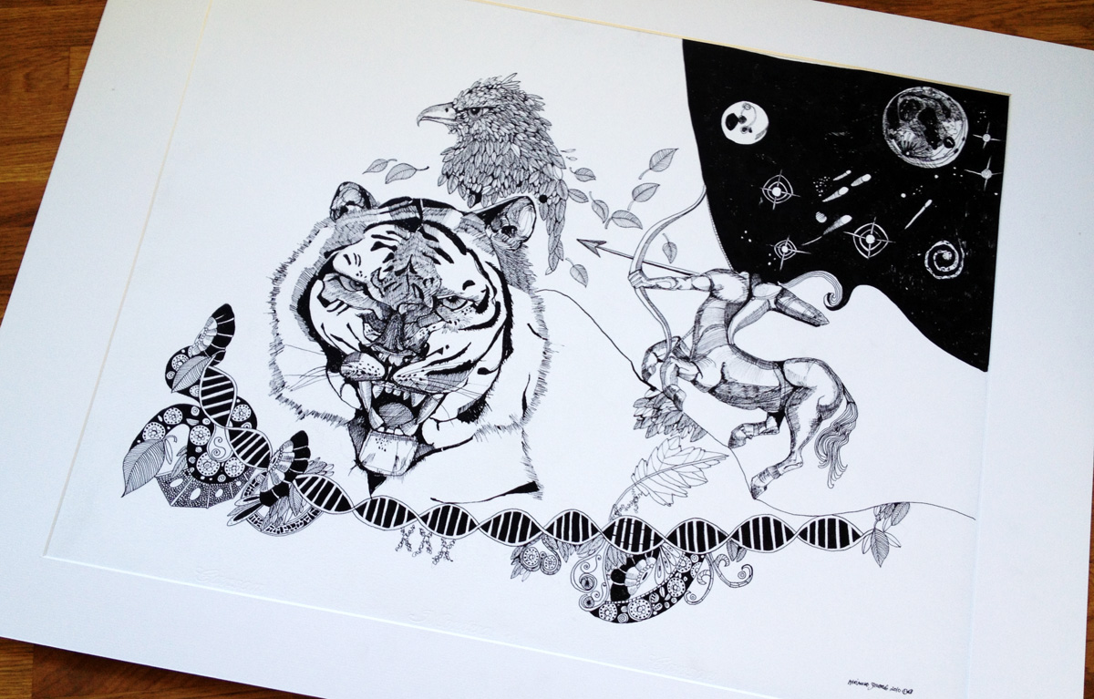 illustration. Expressive modern art. animals. talented artists, online art gallery.