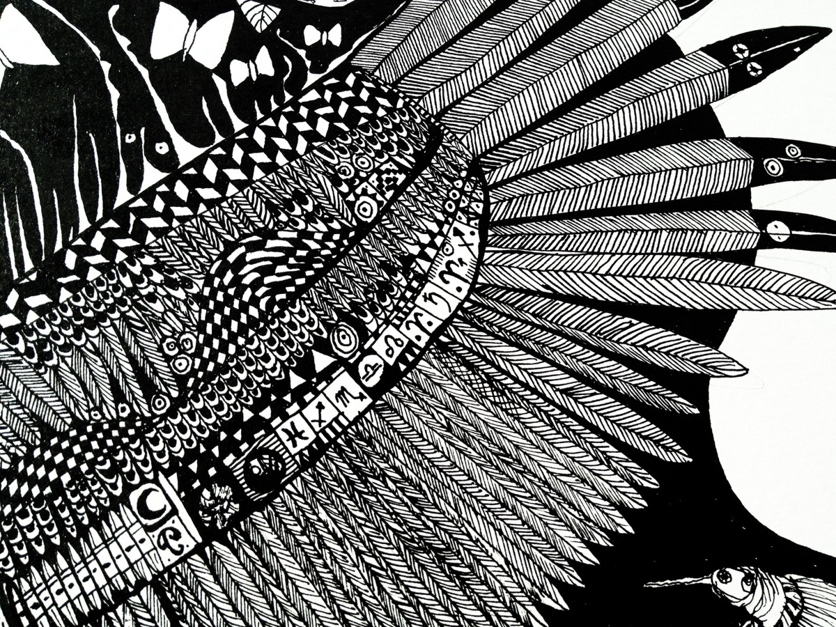 illustrations. Eagle, Indian, birds, Expressive modern art. animals. talented artists, online art gallery.