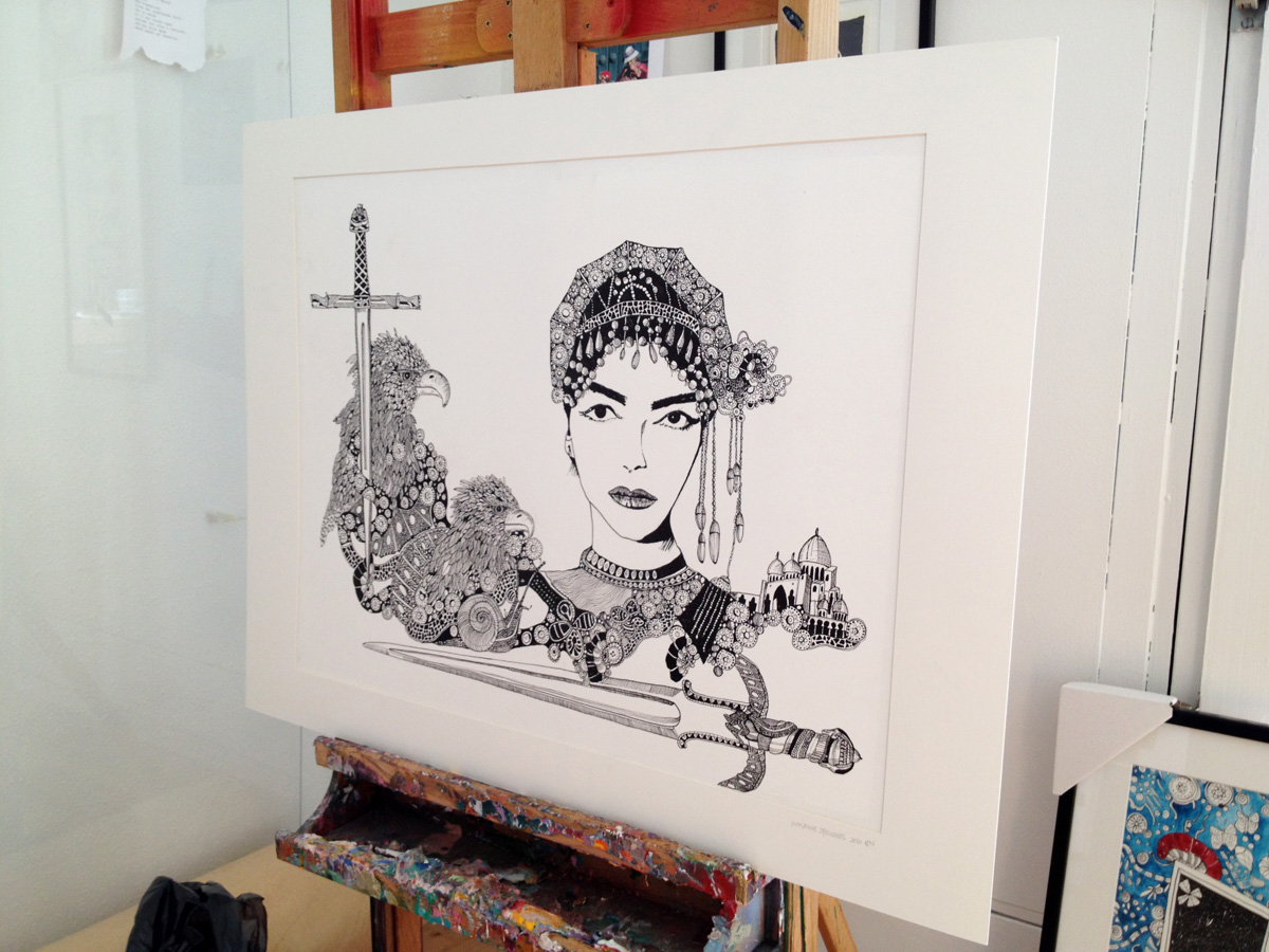 illustration. Expressive modern art. animals. talented artists, online art gallery.