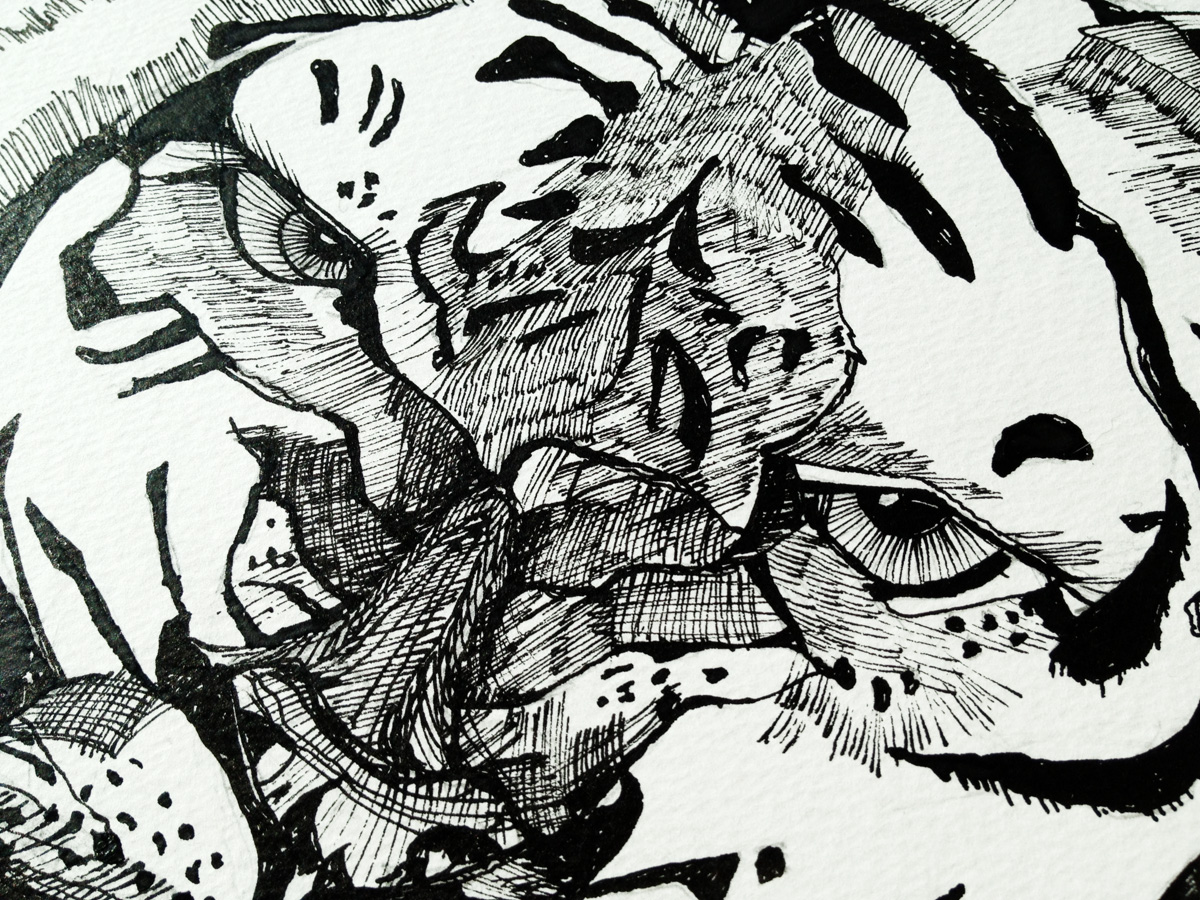 illustration. Expressive modern art. animals. talented artists, online art gallery.