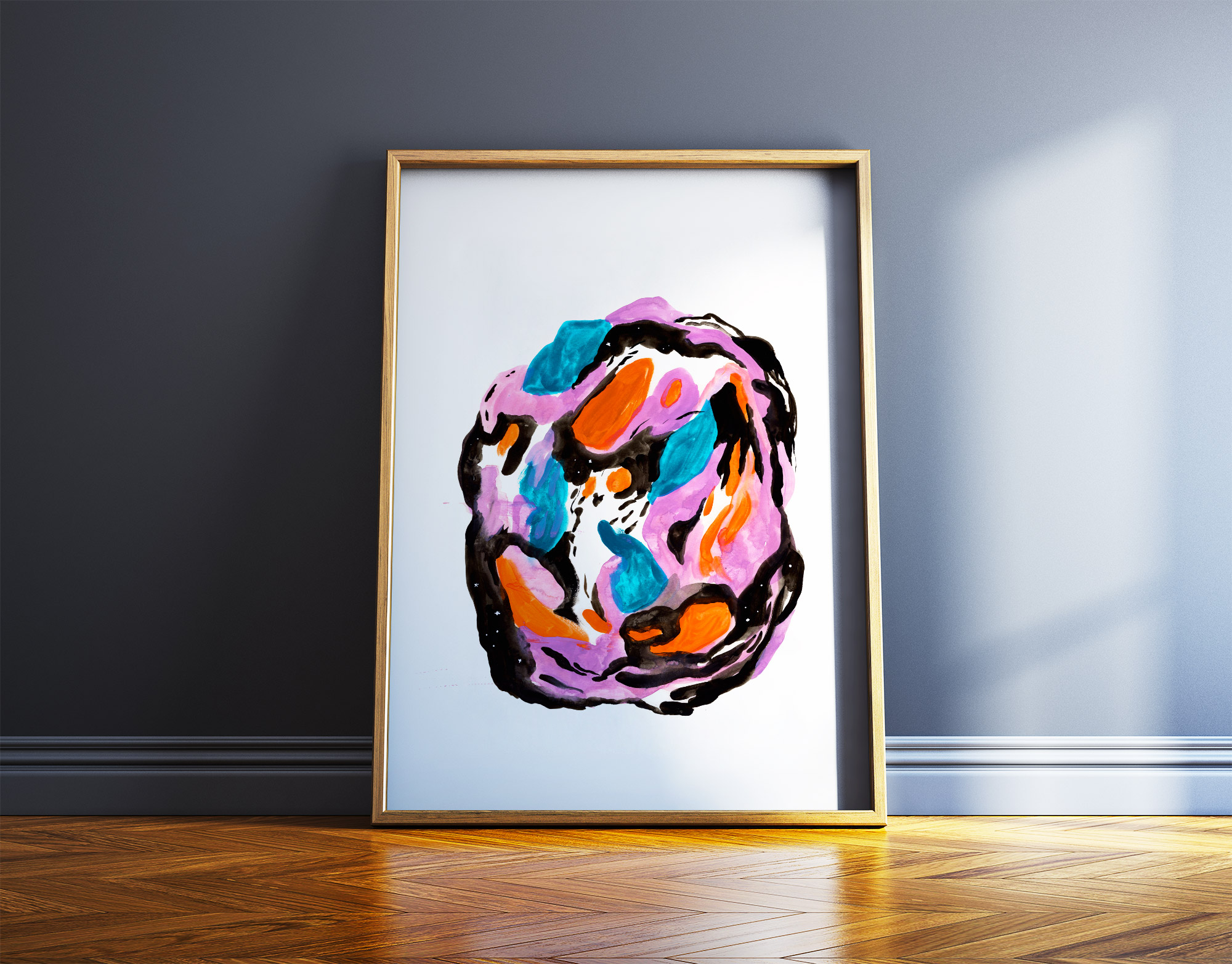 Abstract | Posters-prints, Giclee-print | Emilie Aastrup | Beauton Art Gallery posters-prints, giclee-print, abstract, colorful, graphical, illustrative, botany, movement, patterns, black, blue, orange, purple, ink, paper, abstract-forms, beautiful, contemporary-art, danish, decorative, design, interior, interior-design, modern, modern-art, nordic, romantic, scandinavien, Buy original high quality art. Paintings, drawings, limited edition prints & posters by talented artists.