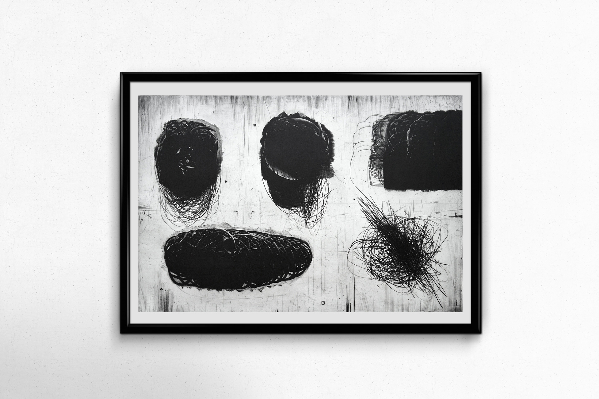 Perpetuum Mobile XXVII | Art-prints, Engravings | Tomasz Winiarski | Beauton Art Gallery art-prints, engravings, abstract, graphical, monochrome, patterns, black, grey, white, ink, paper, abstract-forms, atmosphere, autumn, black-and-white, conceptual, danish, decorative, design, interior, interior-design, nordic, scandinavien, Buy original high quality art. Paintings, drawings, limited edition prints & posters by talented artists.