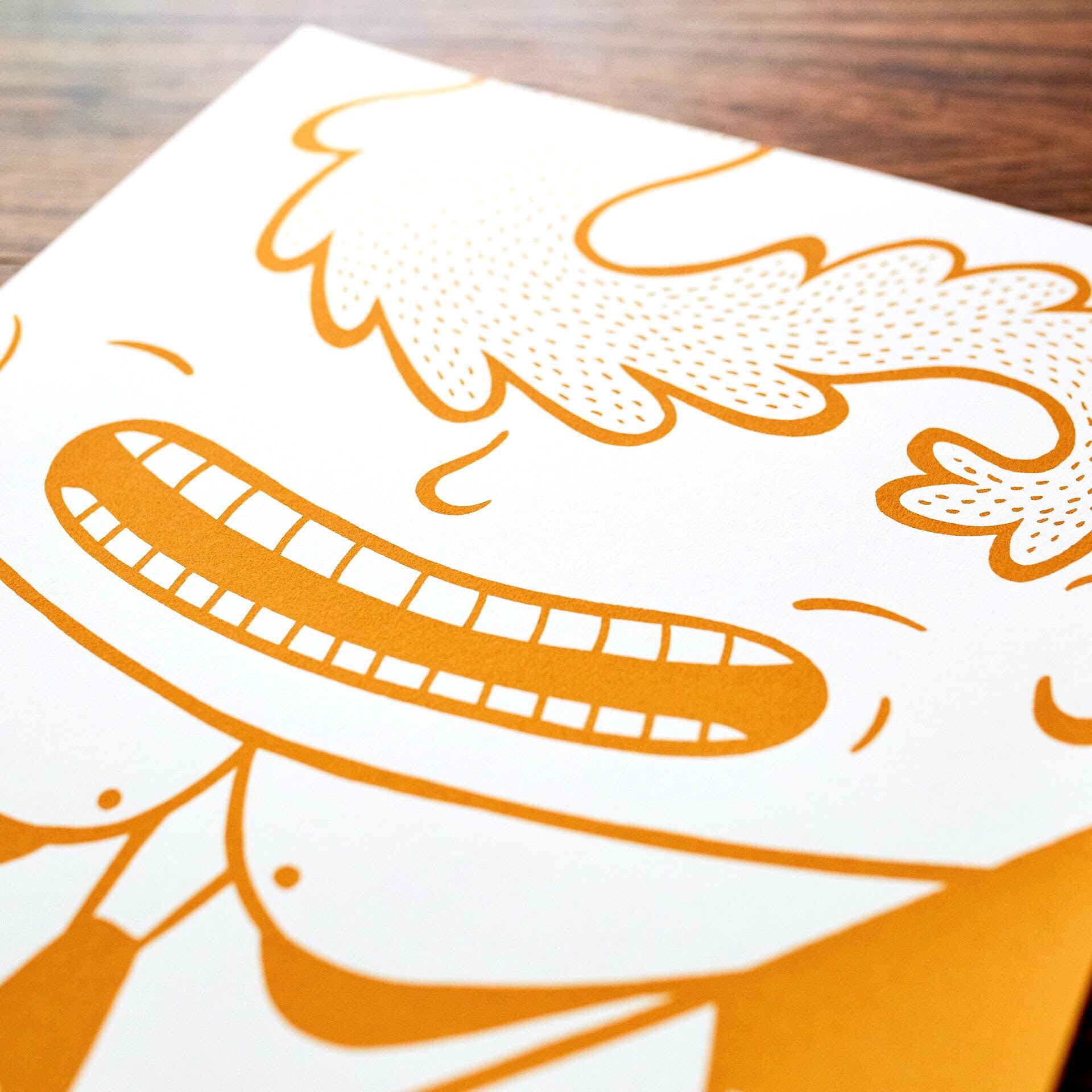 Golden Gentleman | Art-prints, Serigraphs | Mormor | Beauton Art Gallery art-prints, serigraphs, family-friendly, figurative, monochrome, pop, cartoons, humor, people, gold, white, acrylic, paper, amusing, contemporary-art, copenhagen, danish, decorative, design, faces, interior, interior-design, modern, modern-art, nordic, pop-art, posters, prints, scandinavien, urban, Buy original high quality art. Paintings, drawings, limited edition prints & posters by talented artists.