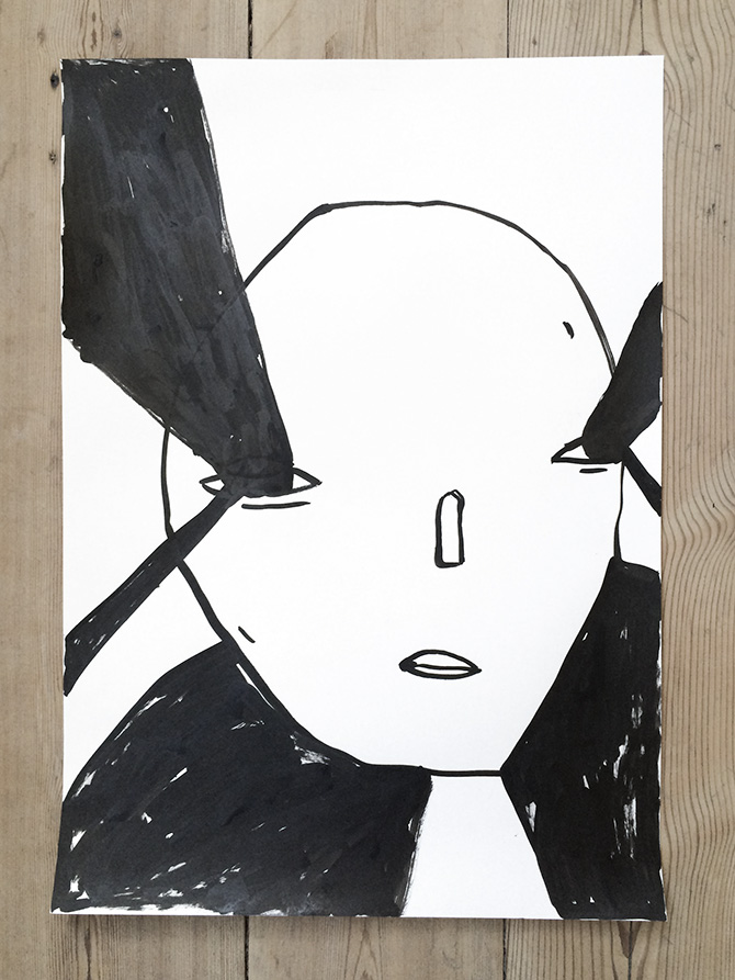 strong and expressive art illustrations and drawings, talented Danish illustrator