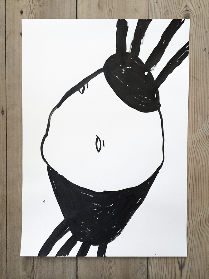 Things i see when I close my eyes #3 - 30 x 42 cm. An original illustration by artist My Buemann. The illustration is not framed. strong and expressive art illustrations and drawings, talented Danish illustrator