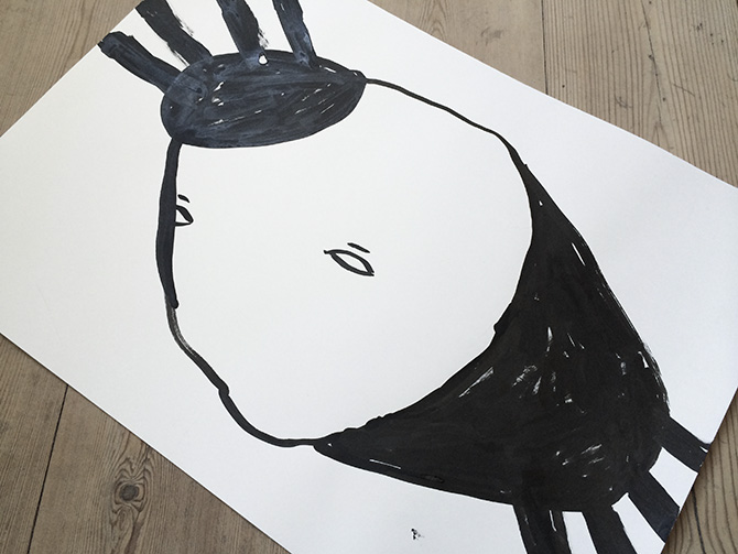 Things i see when I close my eyes #3 - 30 x 42 cm. An original illustration by artist My Buemann. The illustration is not framed. strong and expressive art illustrations and drawings, talented Danish illustrator, cartoonist