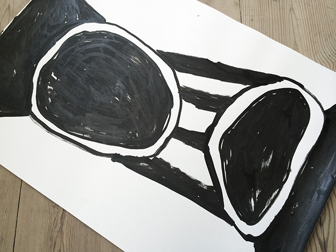 Things i see when I close my eyes #7 - 30 x 42 cm. An original illustration by artist My Buemann. The illustration is not framed. strong and expressive art illustrations and drawings, talented Danish illustrator, cartoonist, faverige