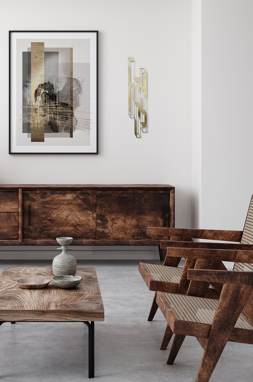 ISO I  /  In Transition | Sculptures | Tina Louise Hunderup | Beauton Art Gallery sculptures, abstract, aesthetic, geometric, monochrome, architecture, patterns, brown, gold, metal, abstract-forms, architectural, Buy original high quality art. Paintings, drawings, limited edition prints & posters by talented artists.