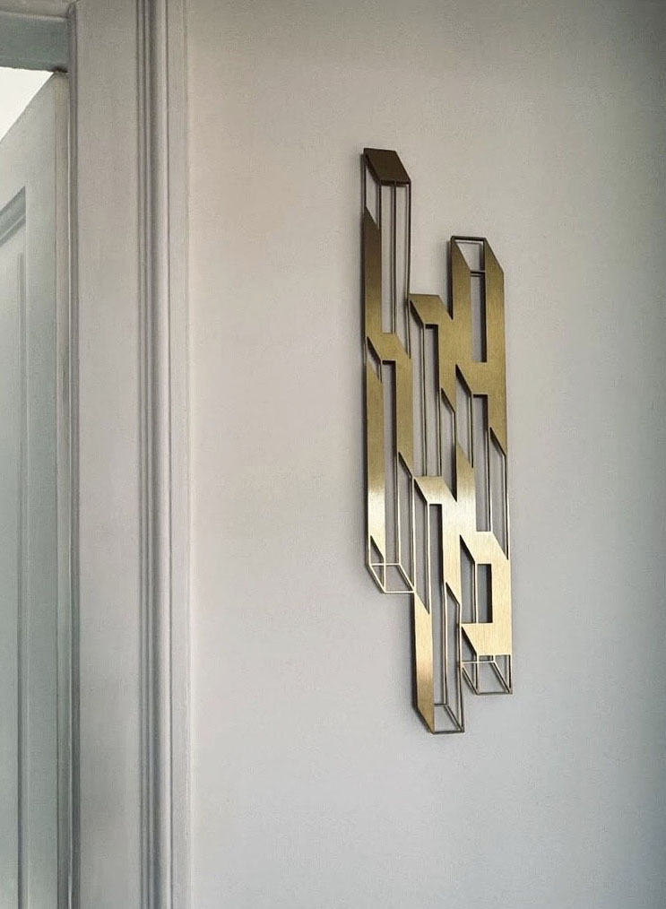 sculptures, abstract, aesthetic, geometric, monochrome, architecture, patterns, brown, gold, metal, abstract-forms, architectural, beautiful, contemporary-art, decorative, design, symmetry, vertical, Buy original high quality art. Paintings, drawings, limited edition prints & posters by talented artists.