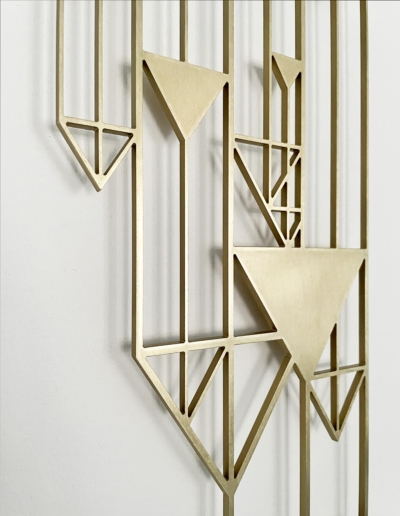 sculptures, abstract, aesthetic, geometric, graphical, minimalistic, architecture, gold, other-mediums, abstract-forms, architectural, beautiful, decorative, design, interior, interior-design, room, shapes, Buy original high quality art. Paintings, drawings, limited edition prints & posters by talented artists.