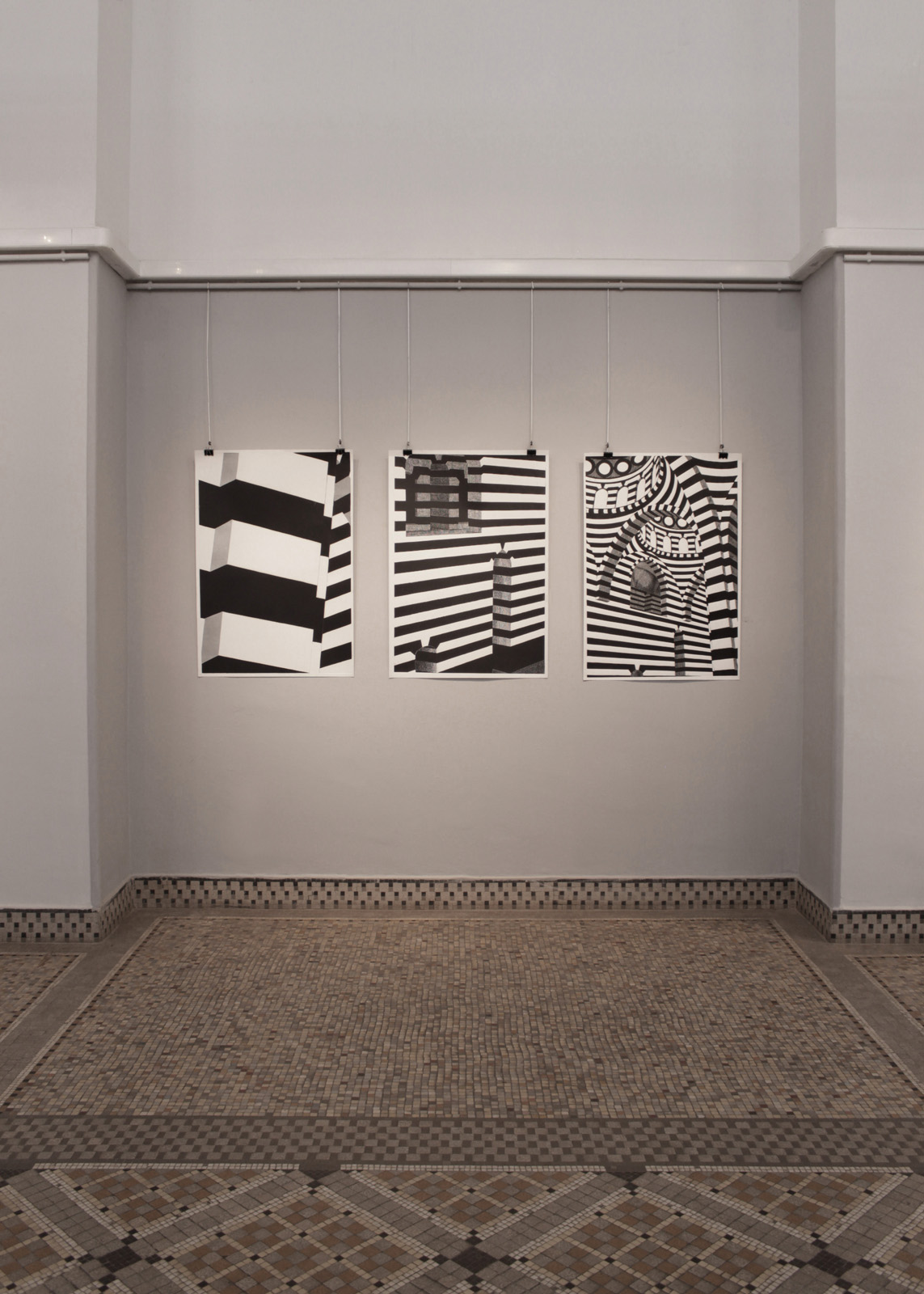 Khan Asad Pasha II - 70 x 100 cm. Limited edition linocut print by Marta Banaszak KHAN ASAD PASHA II linocut_exhibition