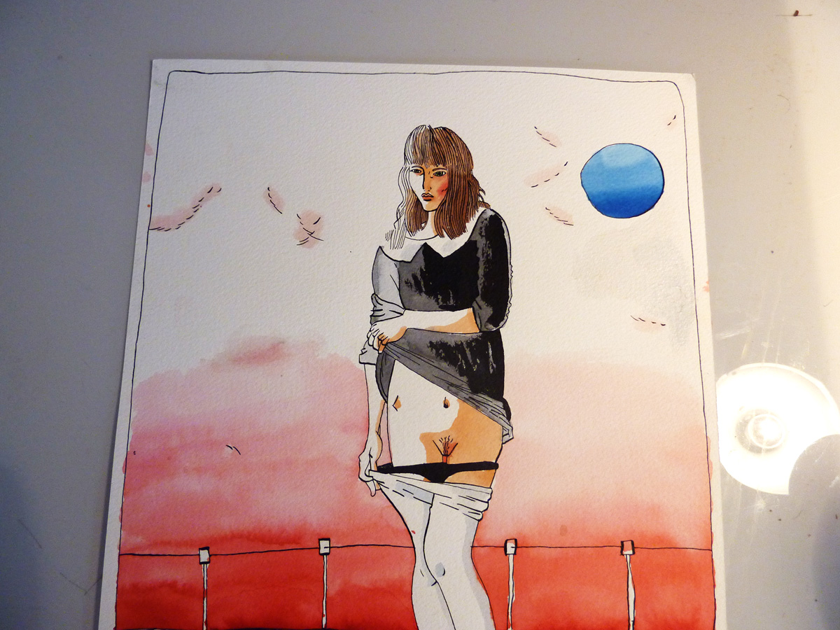 Strong and expressive art illustrations and drawings, talented Danish illustrator, cartoonist, faverige