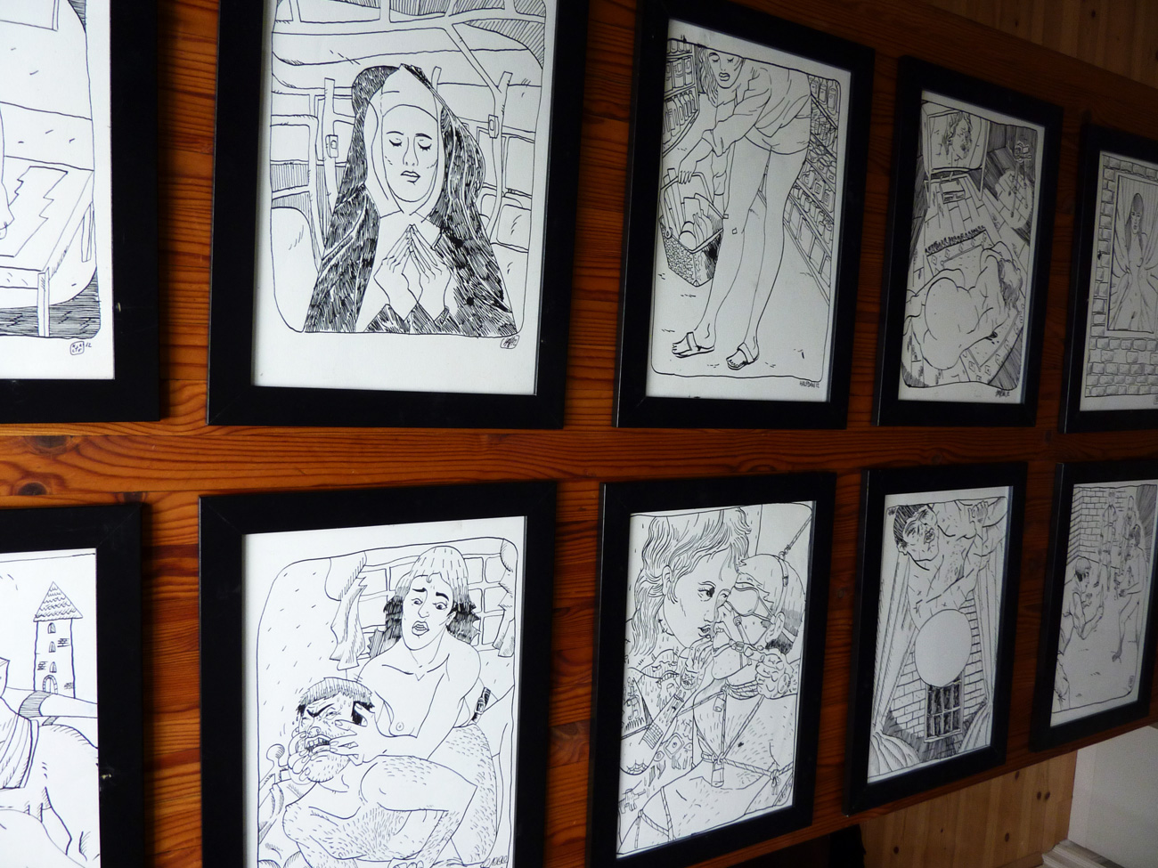 Locksmith Files XXII | Drawings | Halfdan Pisket | Beauton Art Gallery drawings, figurative, illustrative, portraiture, bodies, cartoons, everyday life, sexuality, black, white, paper, marker, erotic, nude, sexual, sketch, Buy original high quality art. Paintings, drawings, limited edition prints & posters by talented artists.