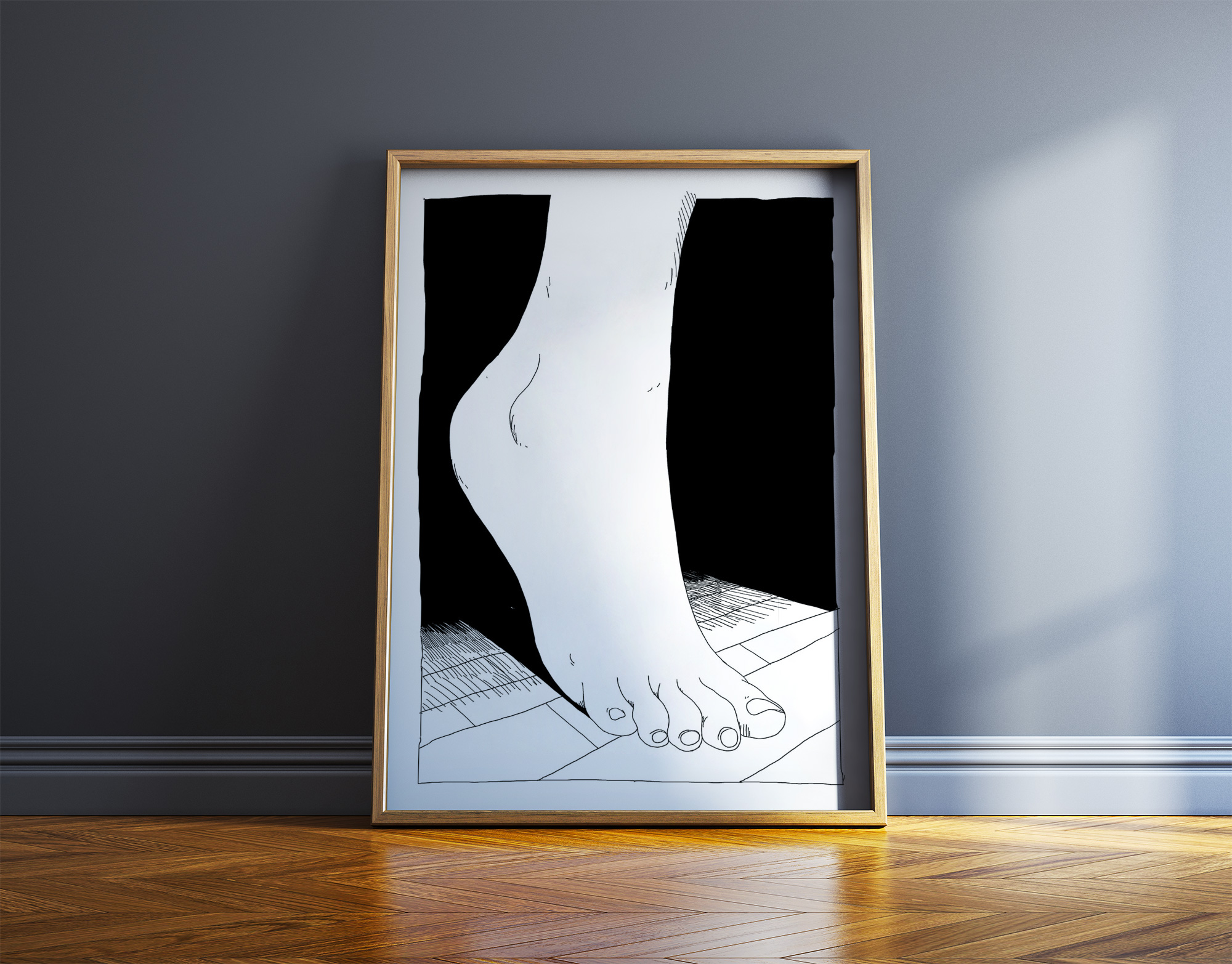 Foot | Posters, Giclee | Halfdan Pisket | Beauton Art Gallery posters, giclee, graphical, illustrative, monochrome, portraiture, bodies, sexuality, black, white, paper, black-and-white, contemporary-art, danish, design, erotic, interior, interior-design, modern, modern-art, nordic, posters, prints, scandinavien, sexual, Buy original high quality art. Paintings, drawings, limited edition prints & posters by talented artists.