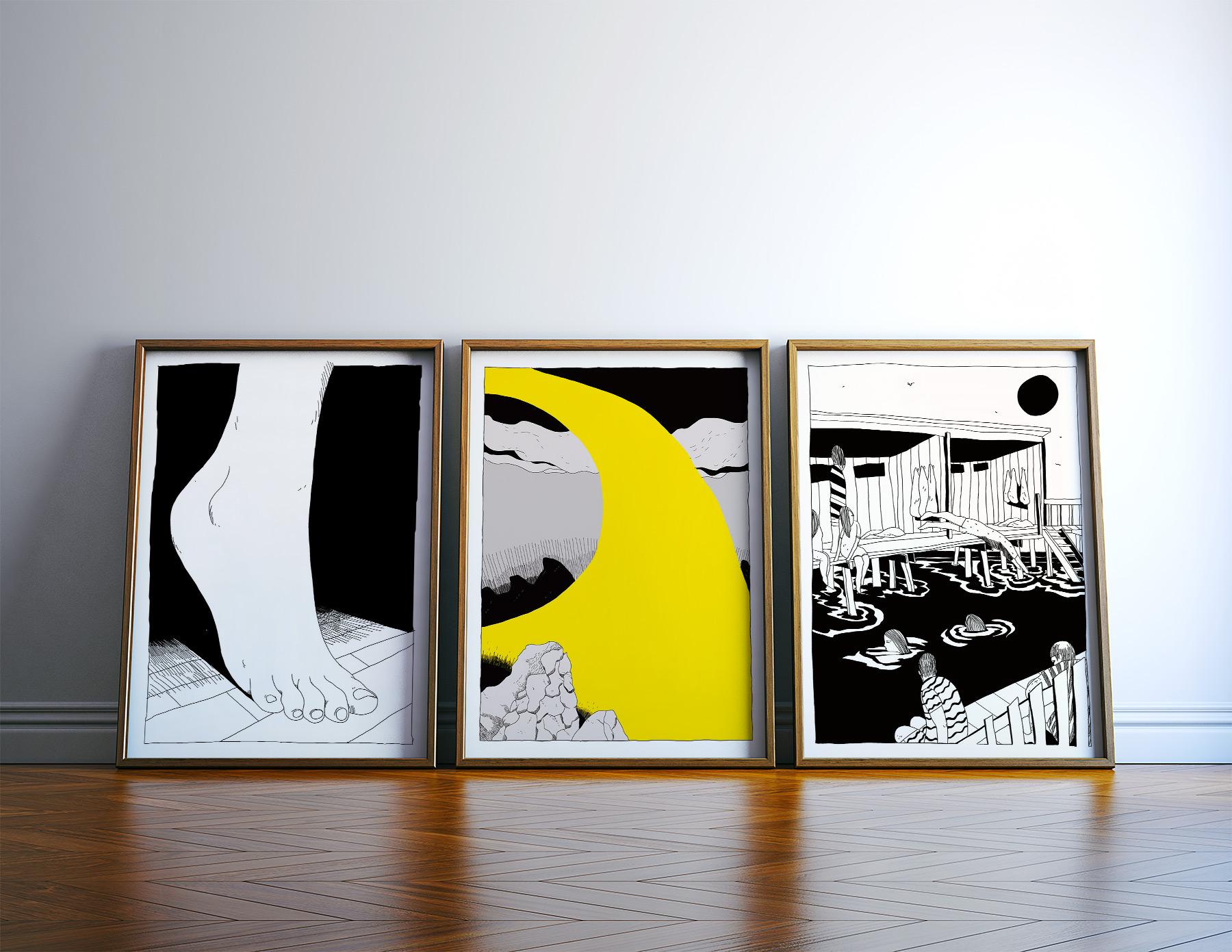 posters-prints, giclee-print, abstract, graphical, illustrative, landscape, cartoons, movement, nature, black, grey, yellow, paper, abstract-forms, contemporary-art, danish, decorative, design, interior, interior-design, modern, modern-art, nordic, posters, prints, scandinavien, scenery, Buy original high quality art. Paintings, drawings, limited edition prints & posters by talented artists.