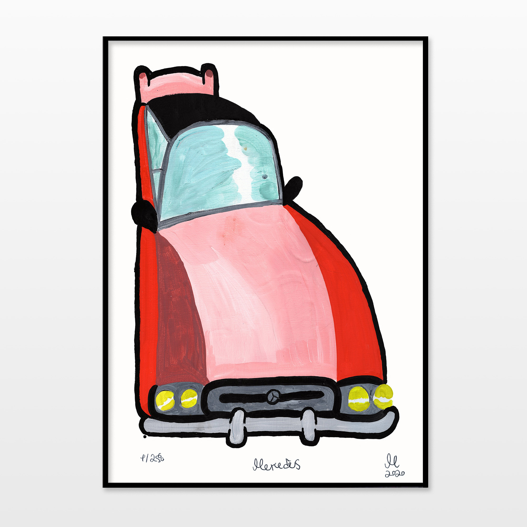 posters-prints, giclee-print, family-friendly, figurative, graphical, illustrative, pop, cartoons, humor, movement, transportation, pink, red, ink, paper, amusing, cars, contemporary-art, danish, decorative, interior, interior-design, modern, modern-art, nordic, posters, scandinavien, Buy original high quality art. Paintings, drawings, limited edition prints & posters by talented artists.