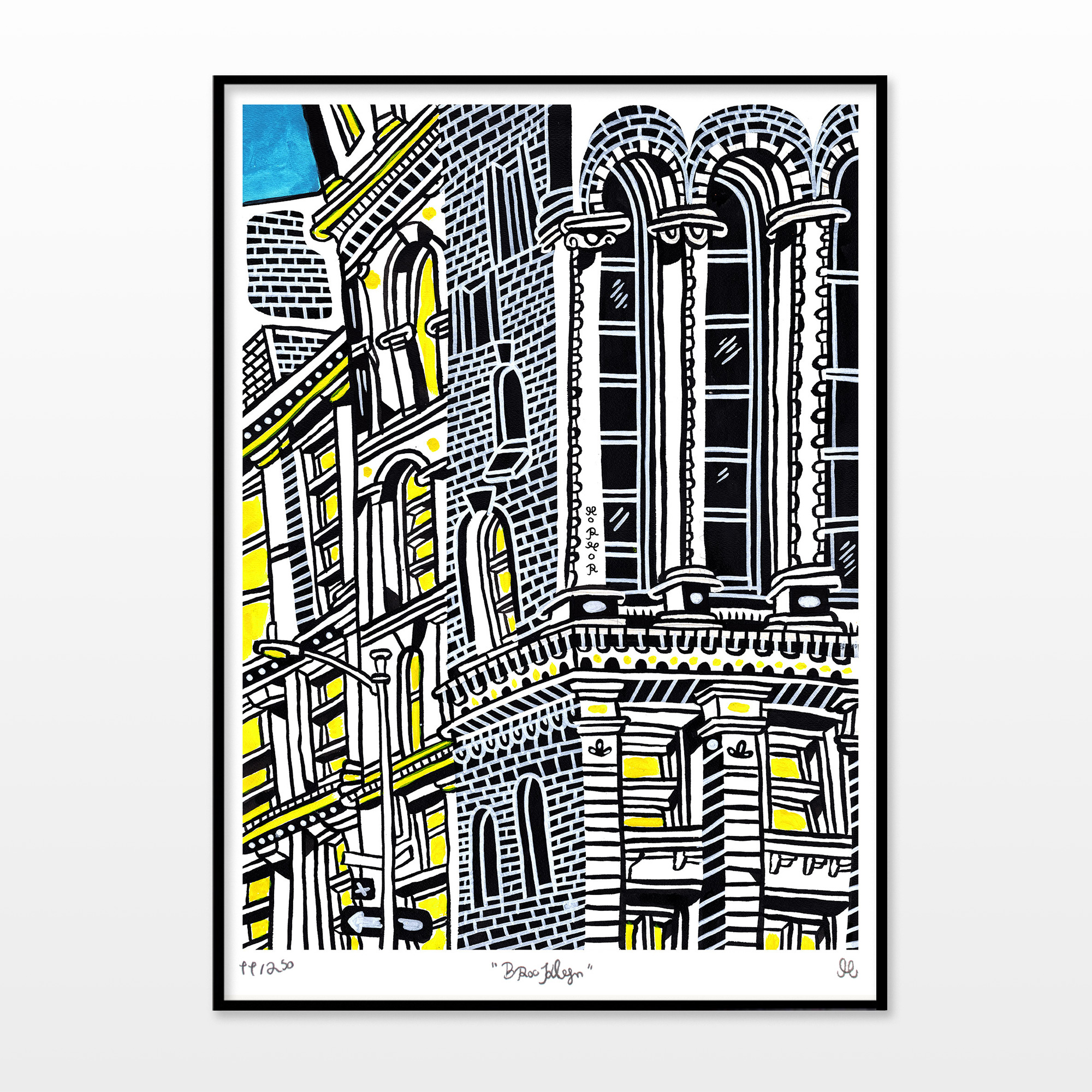 posters-prints, giclee-print, family-friendly, figurative, graphical, illustrative, architecture, cartoons, moods, sky, black, blue, grey, white, yellow, ink, paper, architectural, beautiful, buildings, cities, contemporary-art, copenhagen, danish, decorative, design, interior, interior-design, modern, nordic, posters, prints, scandinavien, street-art, streets, Buy original high quality art. Paintings, drawings, limited edition prints & posters by talented artists.