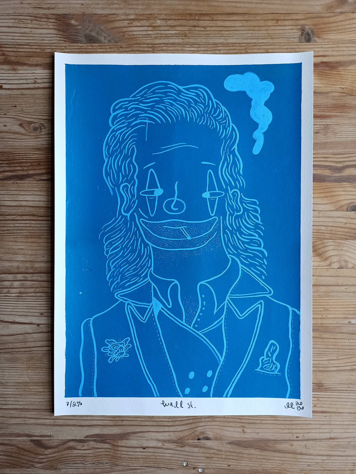 posters-prints, giclee-print, figurative, graphical, illustrative, pop, portraiture, bodies, cartoons, humor, people, blue, turquoise, ink, paper, amusing, cigarettes, contemporary-art, danish, decorative, design, interior, interior-design, modern, modern-art, nordic, posters, prints, scandinavien, Buy original high quality art. Paintings, drawings, limited edition prints & posters by talented artists.