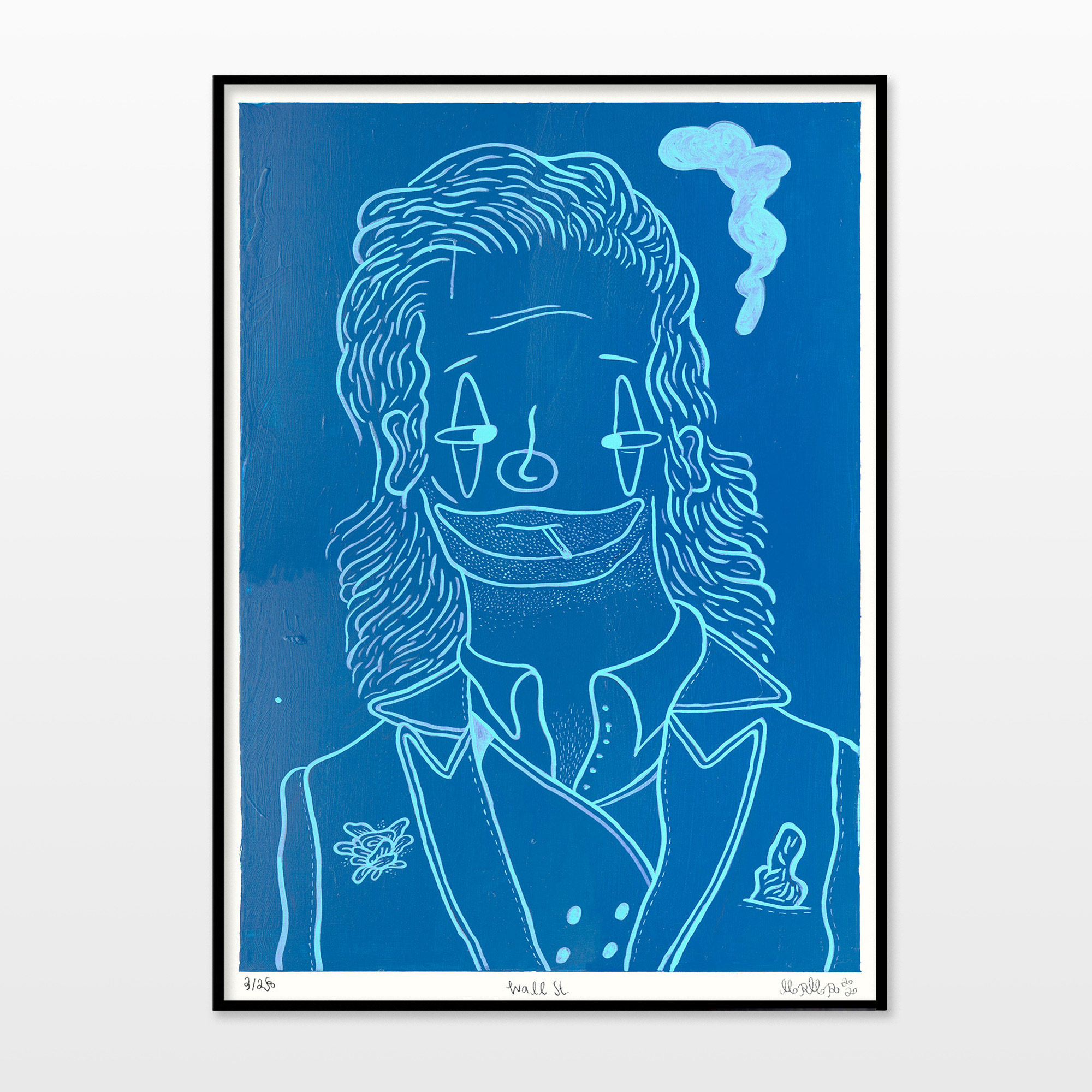 posters-prints, giclee-print, figurative, graphical, illustrative, pop, portraiture, bodies, cartoons, humor, people, blue, turquoise, ink, paper, amusing, cigarettes, contemporary-art, danish, decorative, design, interior, interior-design, modern, modern-art, nordic, posters, prints, scandinavien, Buy original high quality art. Paintings, drawings, limited edition prints & posters by talented artists.