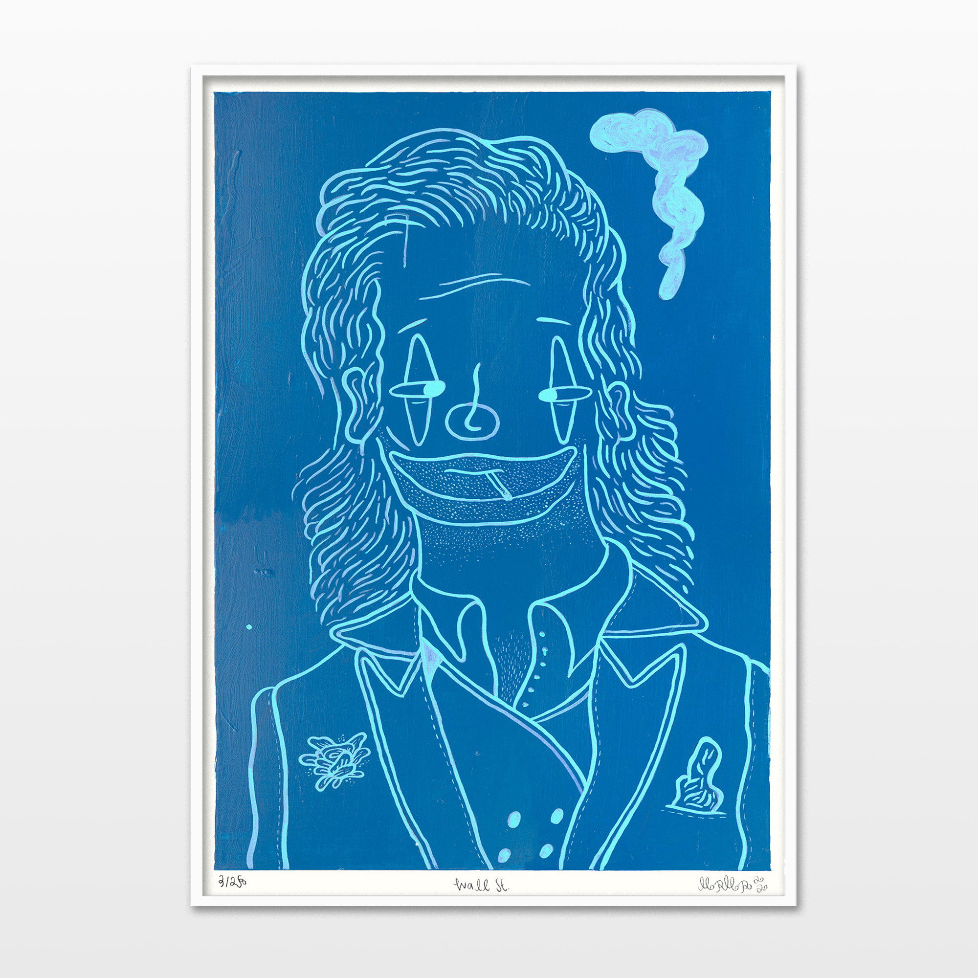 posters-prints, giclee-print, figurative, graphical, illustrative, pop, portraiture, bodies, cartoons, humor, people, blue, turquoise, ink, paper, amusing, cigarettes, contemporary-art, danish, decorative, design, interior, interior-design, modern, modern-art, nordic, posters, prints, scandinavien, Buy original high quality art. Paintings, drawings, limited edition prints & posters by talented artists.