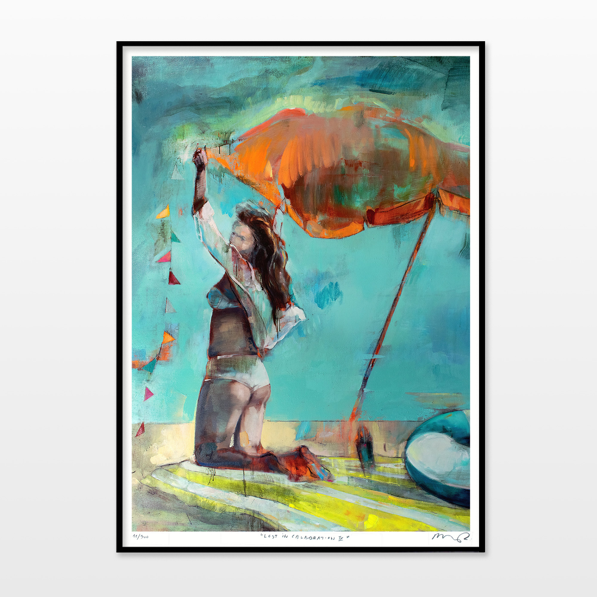 posters-prints, giclee-print, aesthetic, colorful, figurative, graphical, landscape, portraiture, bodies, nature, oceans, people, sky, blue, green, orange, red, turquoise, yellow, ink, paper, beach, beautiful, danish, female, interior, interior-design, nordic, posters, pretty, scandinavien, summer, women, Buy original high quality art. Paintings, drawings, limited edition prints & posters by talented artists.