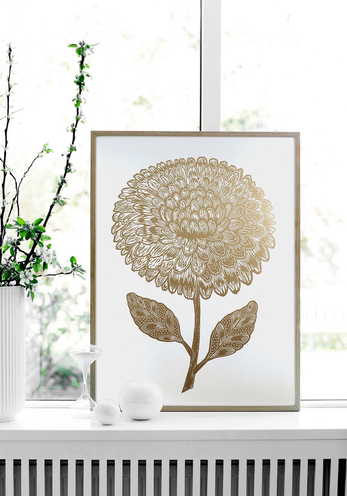 posters-prints, linocuts, aesthetic, figurative, graphical, monochrome, still-life, botany, nature, patterns, gold, green, acrylic, paper, beautiful, danish, design, flowers, interior, interior-design, modern, modern-art, nordic, posters, pretty, prints, scandinavien, Buy original high quality art. Paintings, drawings, limited edition prints & posters by talented artists.