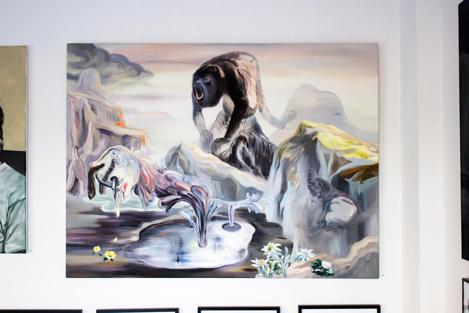 paintings, animal, landscape, surrealistic, animals, botany, nature, sky, wildlife, grey, red, yellow, cotton-canvas, oil, atmosphere, beautiful, contemporary-art, danish, decorative, design, detailed, flowers, horizontal, interior, interior-design, modern, modern-art, mountains, nordic, pretty, scandinavien, scenery, wild-animals, Buy original high quality art. Paintings, drawings, limited edition prints & posters by talented artists.