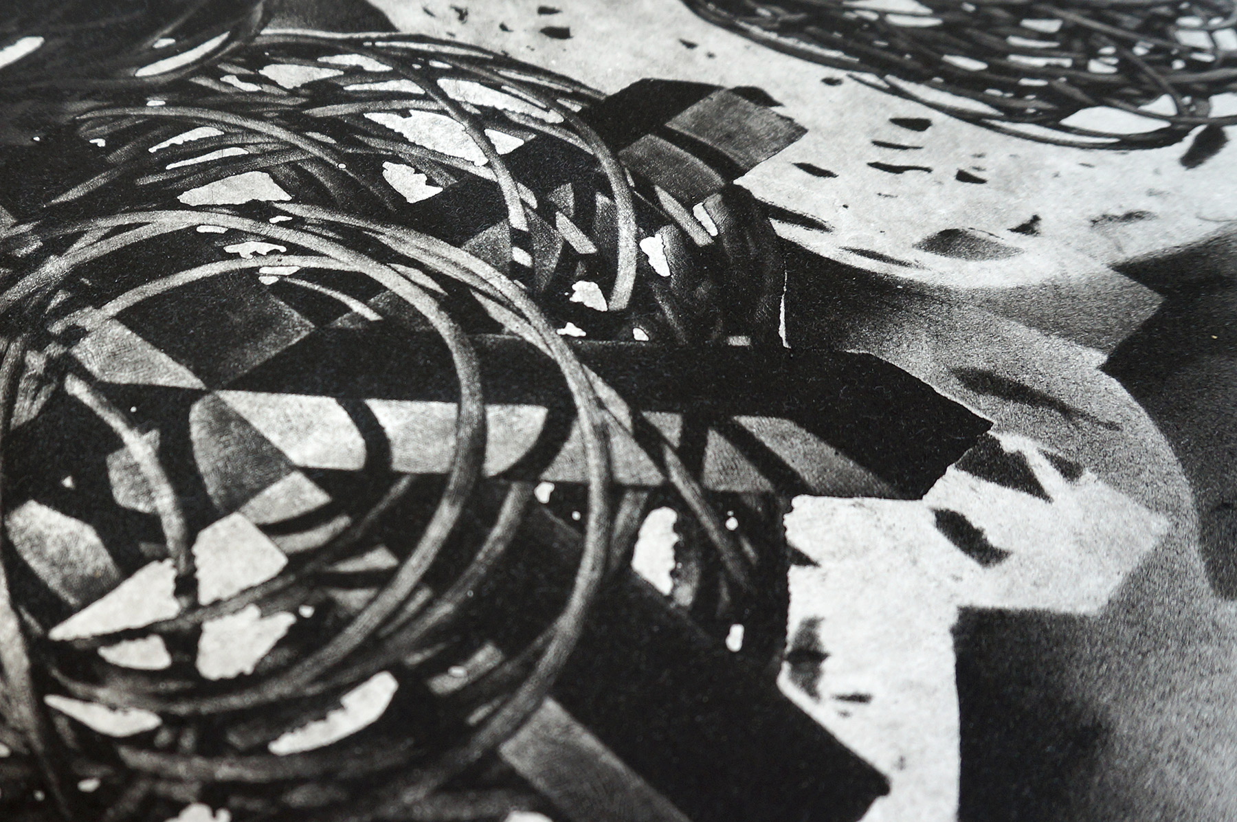 Perpetuum Mobile LXXVII | Art-prints, Engravings | Tomasz Winiarski | Beauton Art Gallery art-prints, engravings, abstract, graphical, monochrome, patterns, black, grey, white, ink, paper, abstract-forms, architectural, black-and-white, conceptual, decorative, interior, interior-design, Buy original high quality art. Paintings, drawings, limited edition prints & posters by talented artists.