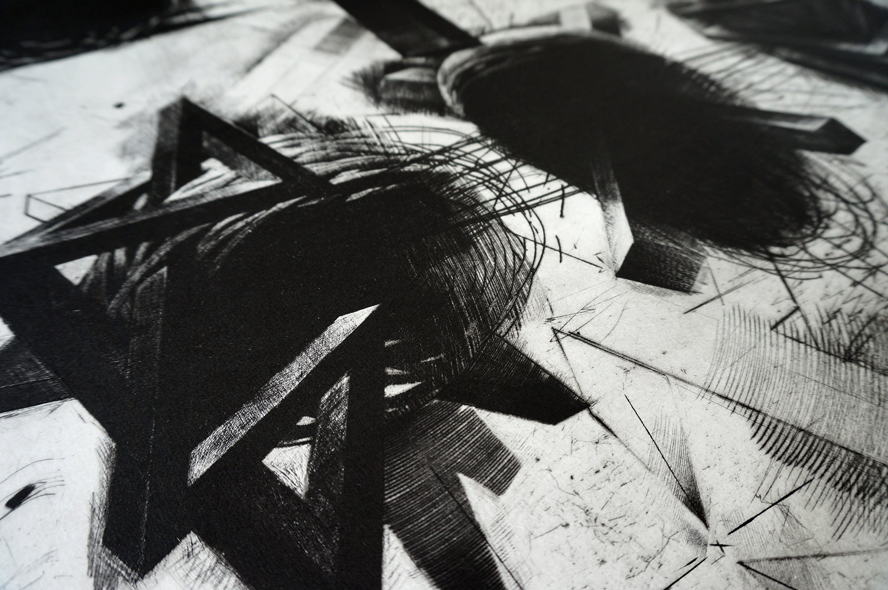 art-prints, engravings, abstract, graphical, monochrome, movement, patterns, black, grey, white, ink, paper, abstract-forms, atmosphere, black-and-white, conceptual, danish, decorative, design, interior, interior-design, nordic, scandinavien, Buy original high quality art. Paintings, drawings, limited edition prints & posters by talented artists.