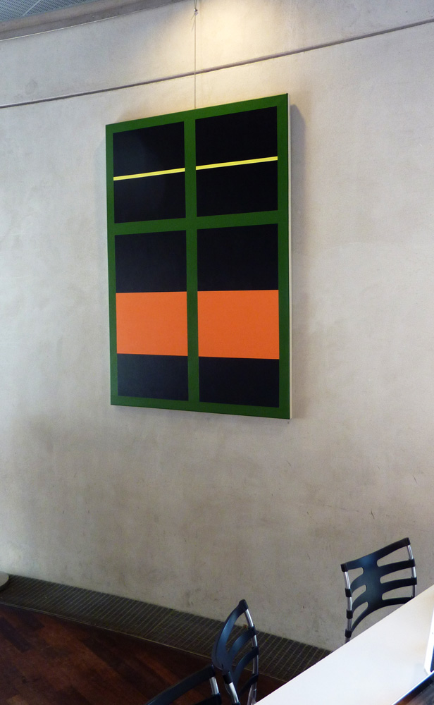 best art talented artists, minimalist painting, simple, stylish, lines, orange, graphic, design