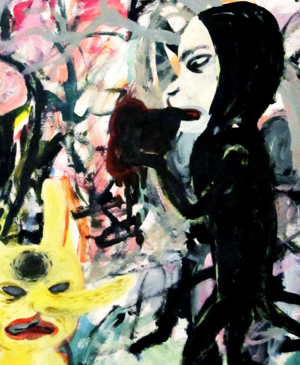 Madly in Love - 70 x 100. An original painting by artist Louise Bech Pedersen. Art online galleries, Large beautiful abstract paintings with animals, gift, gift, home furnishing, talented artists