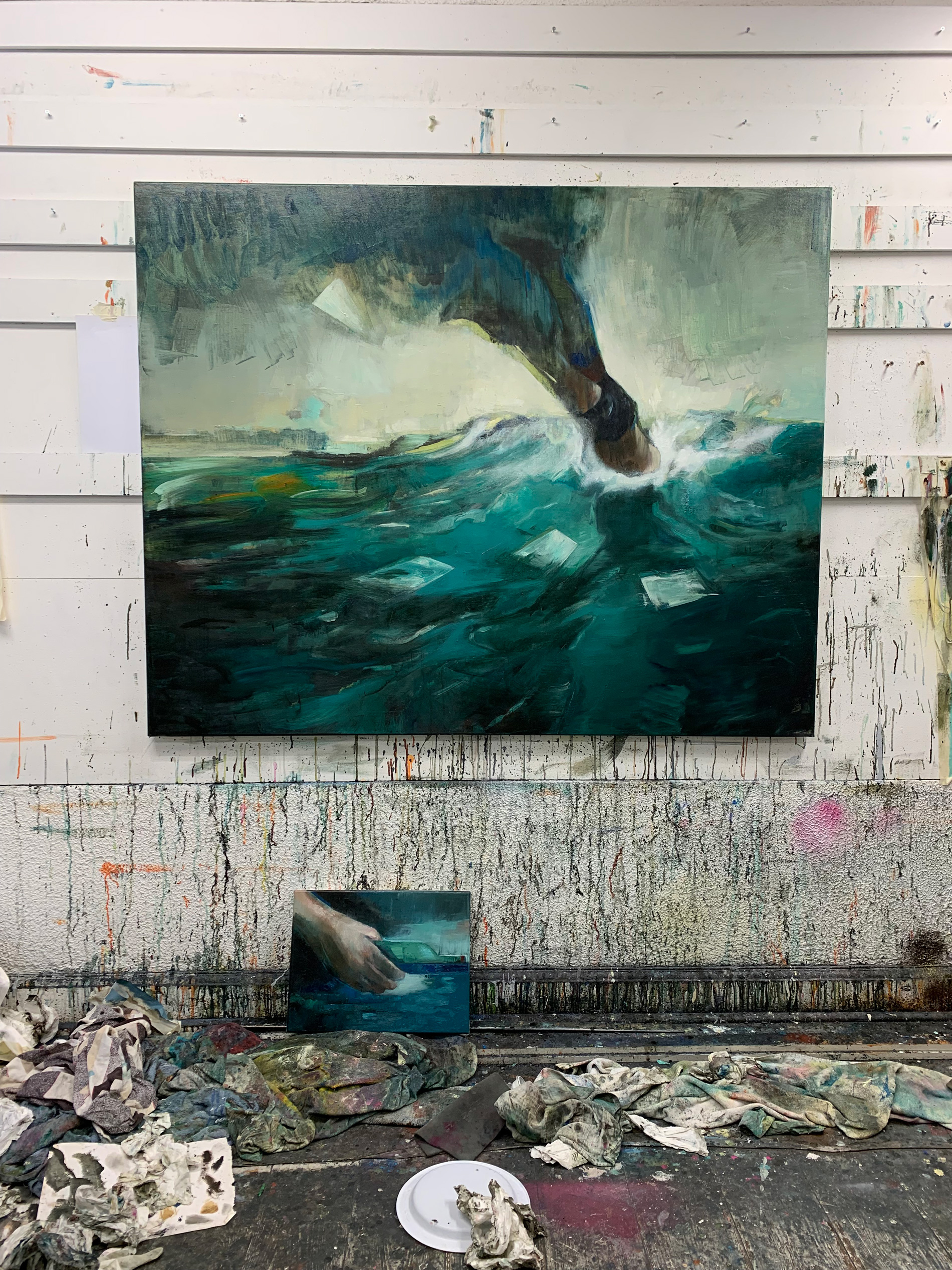 paintings, expressive, figurative, graphical, surrealistic, moods, movement, oceans, people, sky, beige, green, grey, yellow, acrylic, charcoal, cotton-canvas, oil, atmosphere, beach, contemporary-art, copenhagen, dark, expressionism, interior, interior-design, men, modern-art, scandinavien, silhouette, summer, sun, symbolic, water, Buy original high quality art. Paintings, drawings, limited edition prints & posters by talented artists.