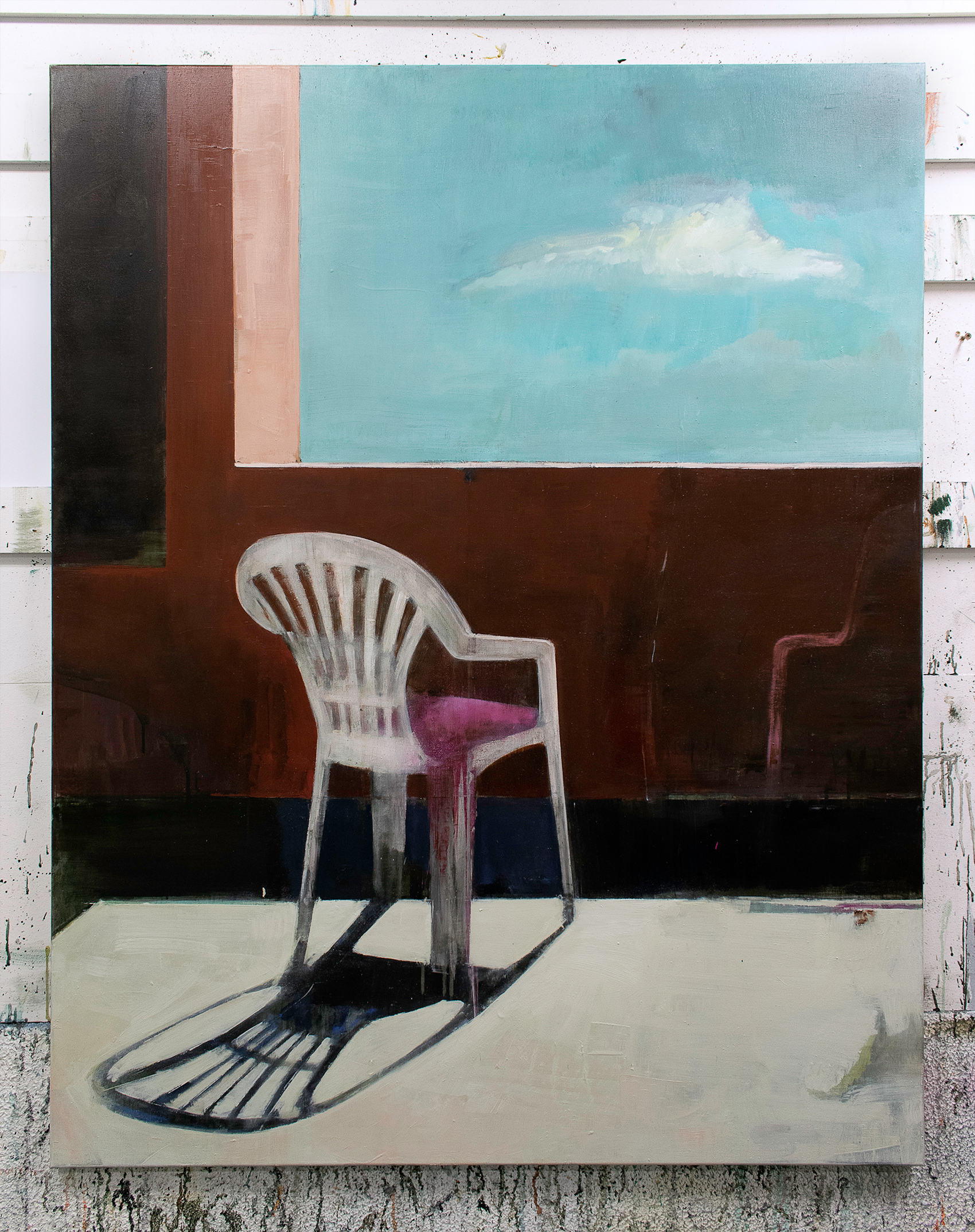 Uden titel | Paintings | Marck Fink | Beauton Art Gallery paintings, expressive, figurative, graphical, surrealistic, everyday life, moods, sky, beige, blue, brown, pink, acrylic, charcoal, cotton-canvas, oil, spray-paint, architectural, contemporary-art, copenhagen, day, expressionism, icons, modern-art, nordic, scandinavien, summer, sun, symbolic, travel, Buy original high quality art. Paintings, drawings, limited edition prints & posters by talented artists.