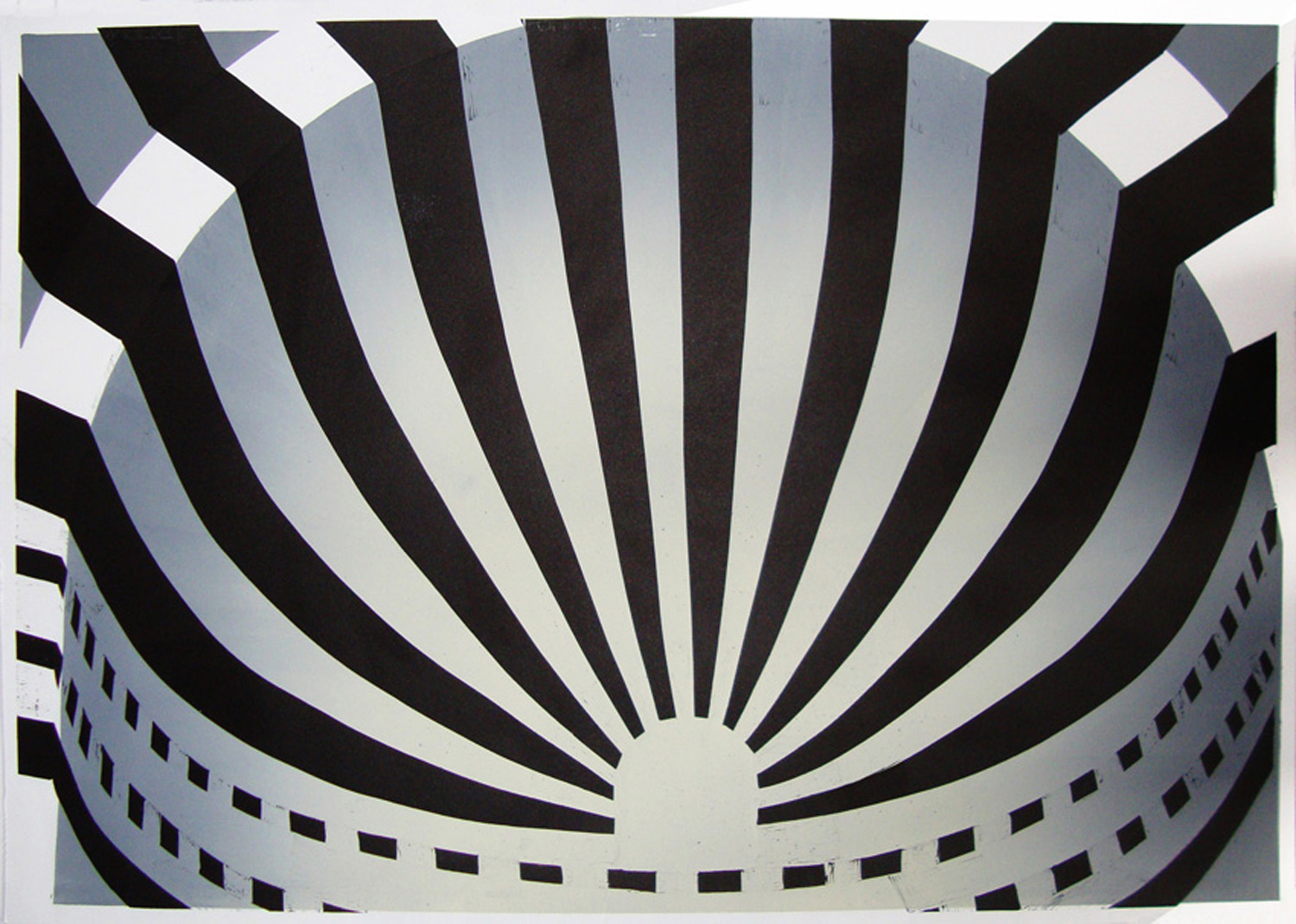 Mihrab II - 70 x 100 cm. Limited edition linocut print by Marta Banaszak MIHRAB II_Marta Banaszak