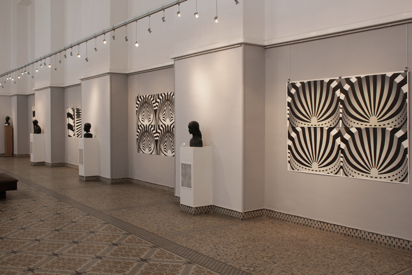 Mihrab II - 70 x 100 cm. Limited edition linocut print by Marta Banaszak MIHRAB II linocut_exhibition