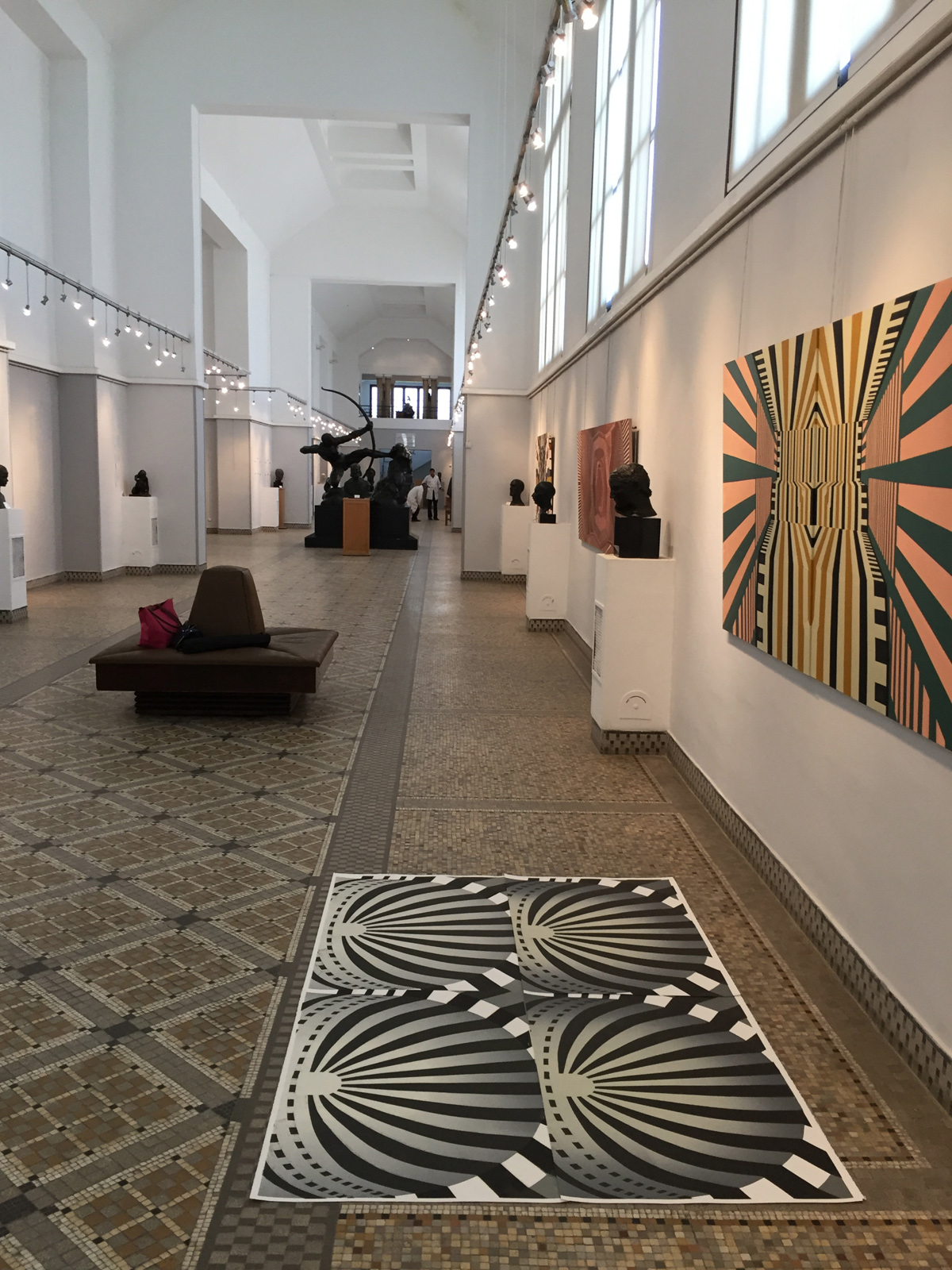 Mihrab II - 70 x 100 cm. Limited edition linocut print by Marta Banaszak MIHRAB II linocut_exhibition