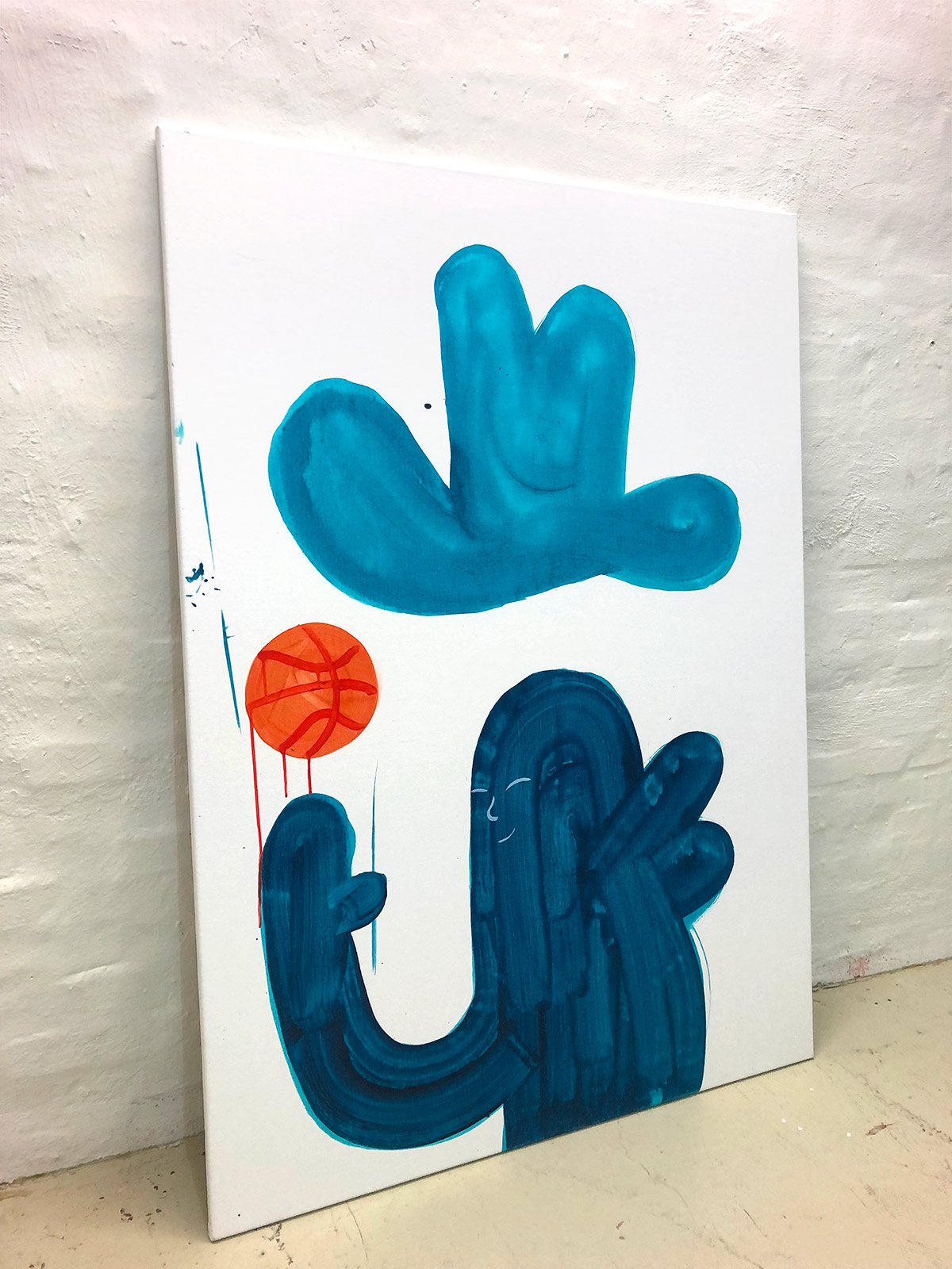 paintings, family-friendly, graphical, illustrative, minimalistic, pop, bodies, people, sport, blue, orange, turquoise, white, acrylic, flax-canvas, abstract-forms, amusing, contemporary-art, copenhagen, danish, decorative, design, hats, interior, interior-design, modern, modern-art, nordic, pop-art, scandinavien, street-art, Buy original high quality art. Paintings, drawings, limited edition prints & posters by talented artists.