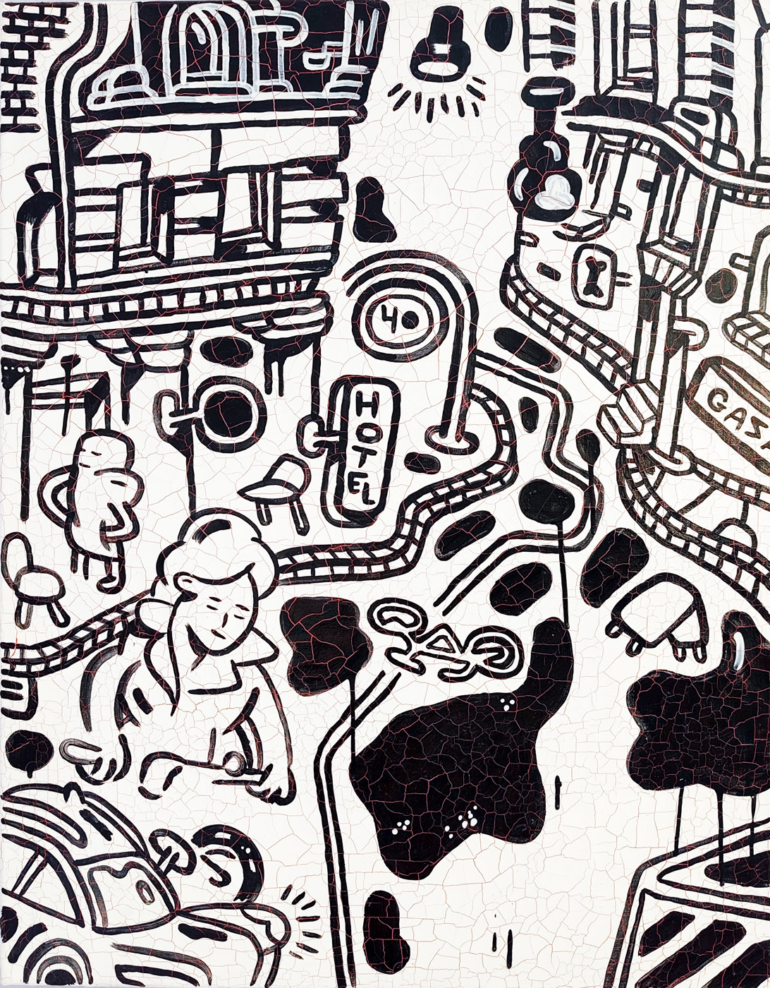 paintings, family-friendly, illustrative, monochrome, pop, architecture, everyday life, people, transportation, black, white, cotton-canvas, other-mediums, architectural, danish, decorative, design, houses, interior, interior-design, nordic, scandinavien, street-art, streets, Buy original high quality art. Paintings, drawings, limited edition prints & posters by talented artists.