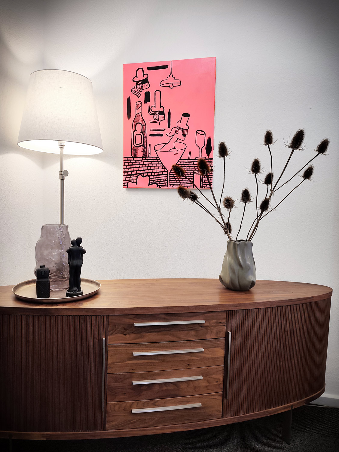paintings, figurative, pop, portraiture, still-life, bodies, everyday life, humor, black, pink, acrylic, cotton-canvas, amusing, contemporary-art, danish, decorative, design, food, interior, interior-design, love, modern, modern-art, nordic, scandinavien, street-art, Buy original high quality art. Paintings, drawings, limited edition prints & posters by talented artists.
