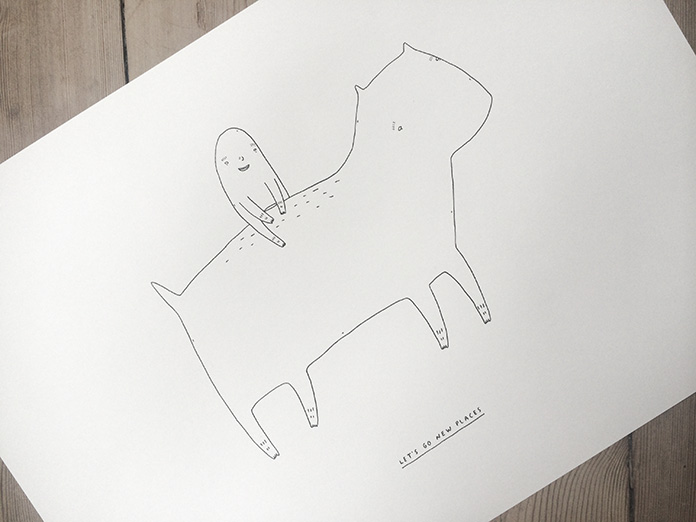 Let's go new places | Drawings | My Buemann | Beauton Art Gallery drawings, animal, family-friendly, graphical, illustrative, pop, bodies, cartoons, children, humor, livestock, black, white, artliner, paper, amusing, black-and-white, cute, family, female, horizontal, horses, kids, sketch, tranquil, Buy original high quality art. Paintings, drawings, limited edition prints & posters by talented artists.