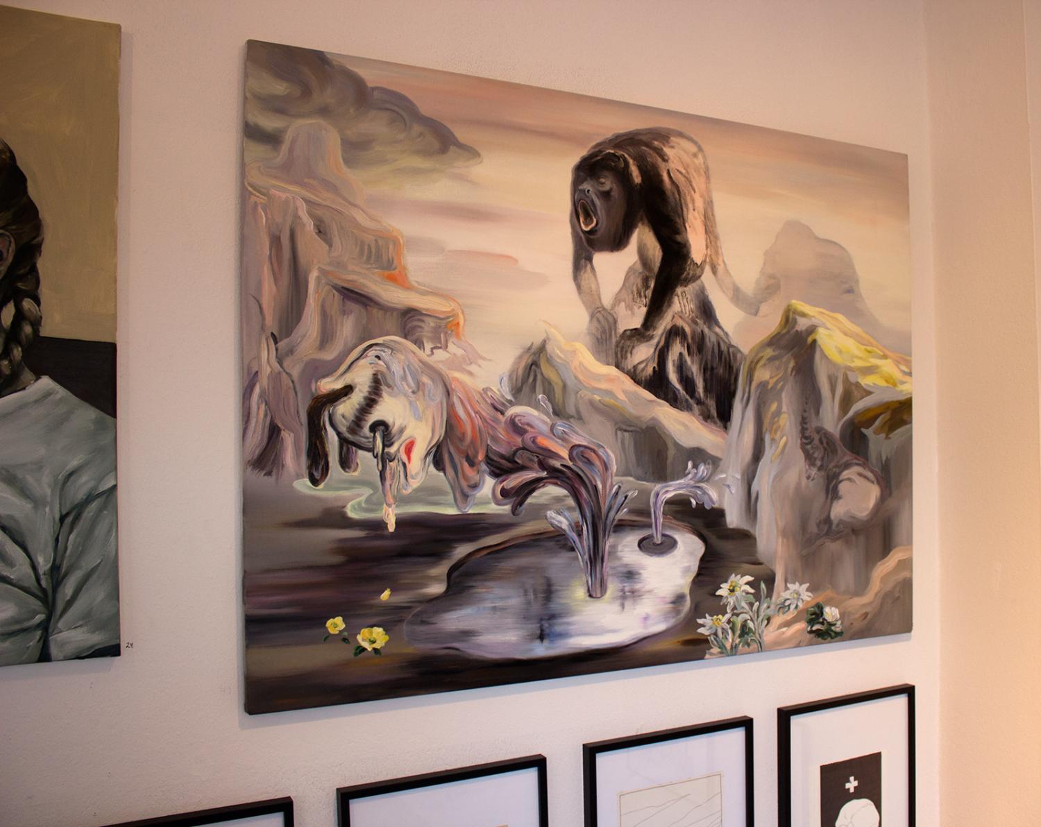 paintings, animal, landscape, surrealistic, animals, botany, nature, sky, wildlife, grey, red, yellow, cotton-canvas, oil, atmosphere, beautiful, contemporary-art, danish, decorative, design, detailed, flowers, horizontal, interior, interior-design, modern, modern-art, mountains, nordic, pretty, scandinavien, scenery, wild-animals, Buy original high quality art. Paintings, drawings, limited edition prints & posters by talented artists.