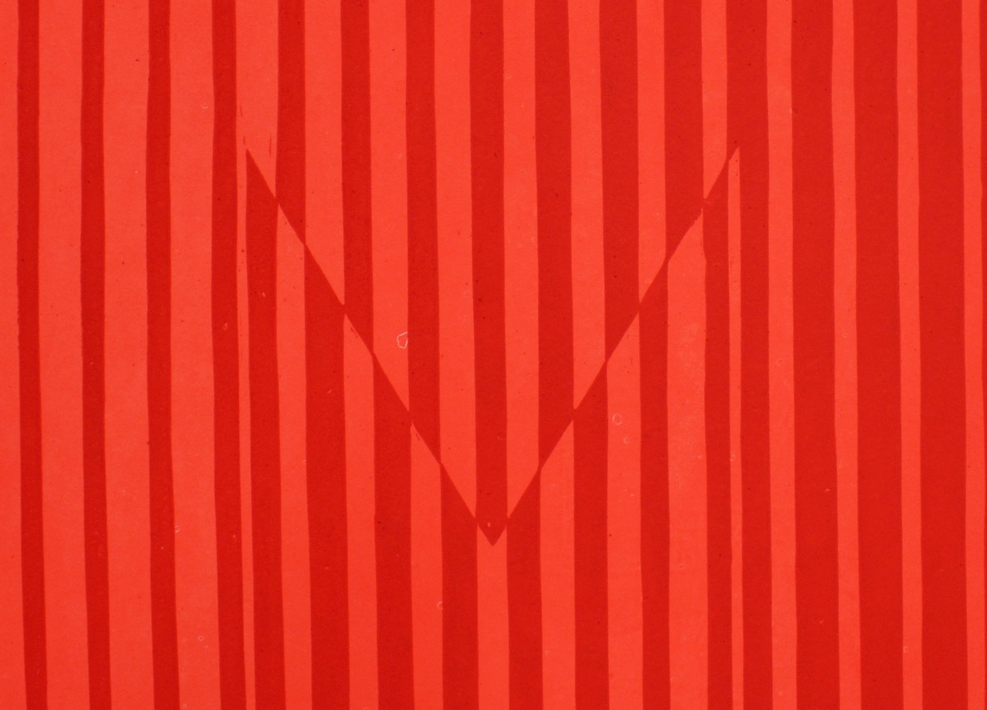 OM Red - 140 x 100 cm. Limited edition linocut print by Marta Banaszak OM linocut_detail