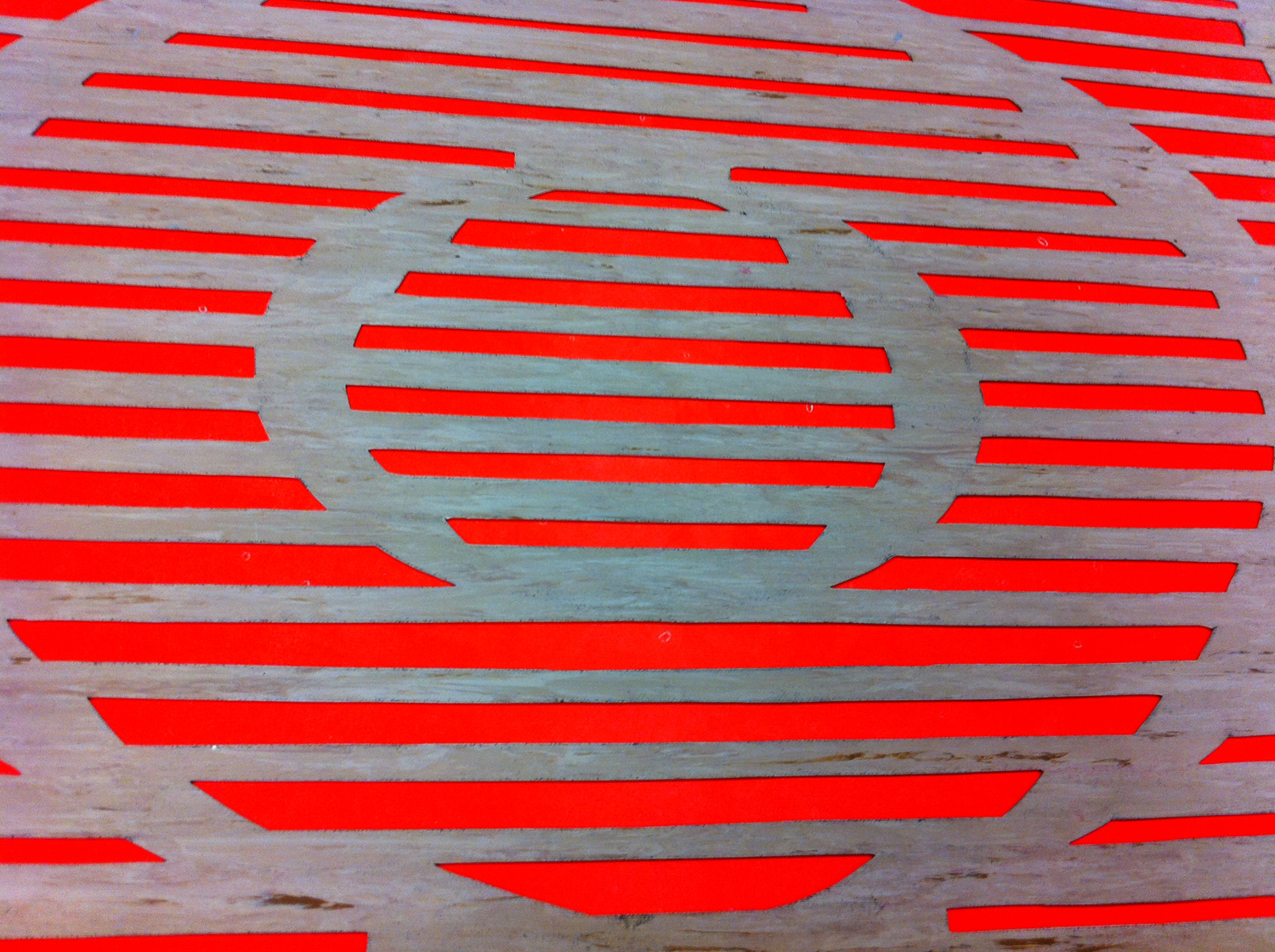 OM Red - 140 x 100 cm. Limited edition linocut print by Marta Banaszak OM linocut_stencil