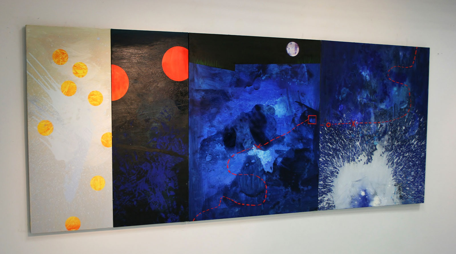 paintings, abstract, landscape, nature, sailing, blue, white, cotton-canvas, oil, abstract-forms, contemporary-art, danish, design, interior, interior-design, modern, modern-art, nordic, scandinavien, scenery, water, Buy original high quality art. Paintings, drawings, limited edition prints & posters by talented artists.