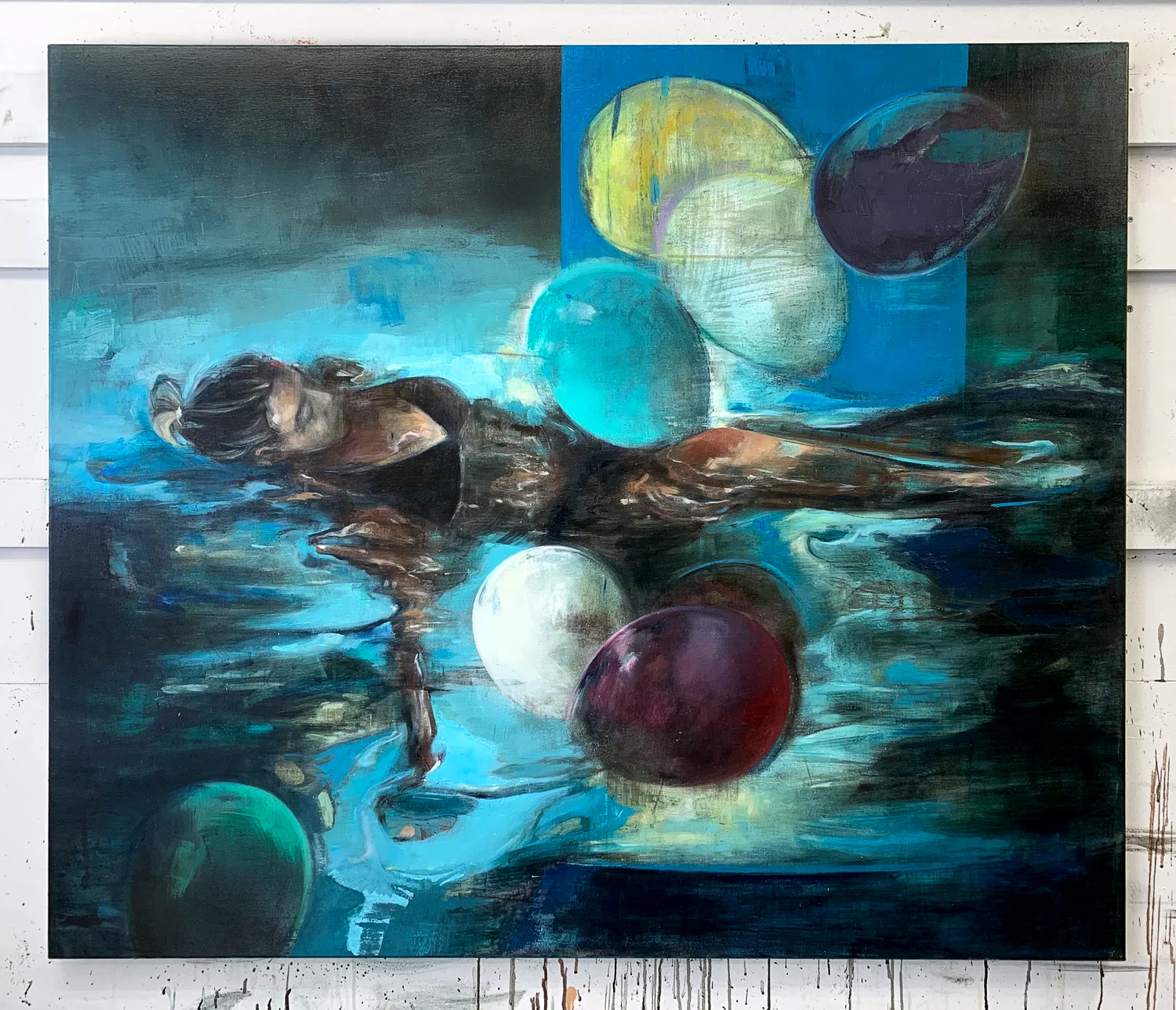 paintings, colorful, figurative, graphical, portraiture, bodies, nature, oceans, people, blue, turquoise, acrylic, flax-canvas, oil, beautiful, contemporary-art, danish, decorative, design, interior, interior-design, modern, modern-art, nordic, pretty, scandinavien, summer, Buy original high quality art. Paintings, drawings, limited edition prints & posters by talented artists.