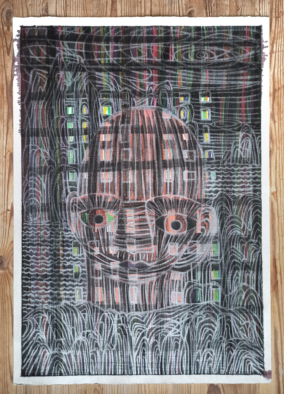 drawings, aesthetic, colorful, expressive, figurative, bodies, patterns, people, black, pastel, white, crayons, paper, contemporary-art, faces, interior, interior-design, men, modern, modern-art, tranquil, weird, Buy original high quality art. Paintings, drawings, limited edition prints & posters by talented artists.