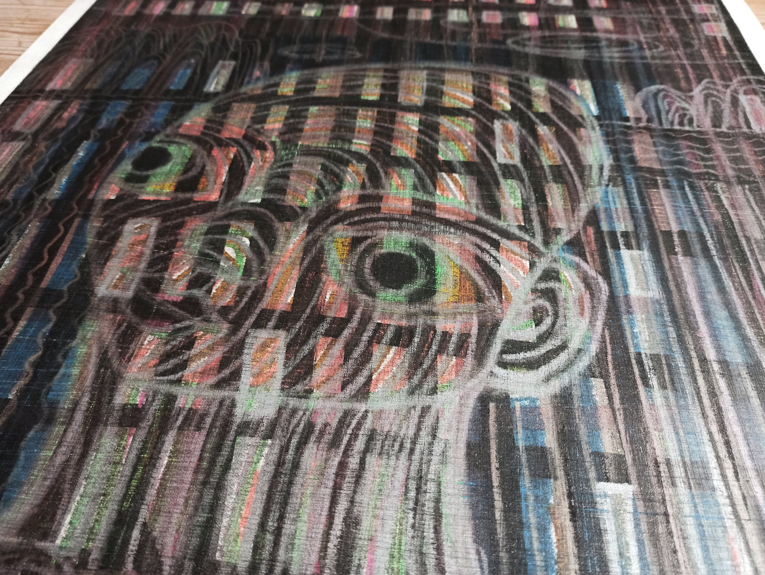 drawings, aesthetic, colorful, expressive, figurative, minimalistic, bodies, patterns, people, black, pastel, red, violet, crayons, paper, contemporary-art, faces, interior, interior-design, modern, modern-art, tranquil, weird, Buy original high quality art. Paintings, drawings, limited edition prints & posters by talented artists.
